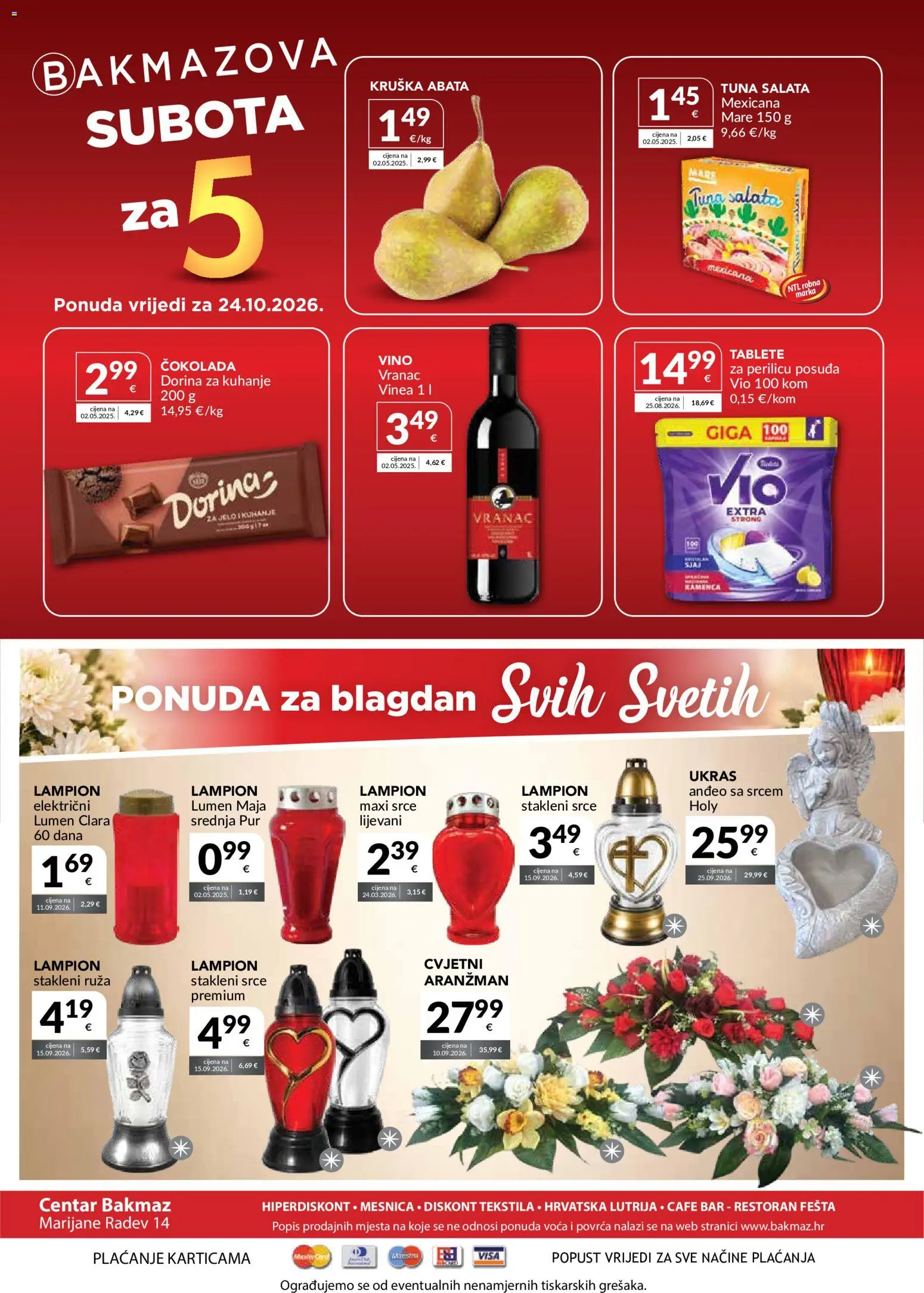Bakmaz katalog | vrijedi od 21.10.2026 | Stranica: 8 | Proizvodi: Ukras, Dorina, Čokolada, Lampion