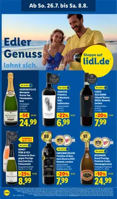 HEIDSIECK & CO Monopole Bronze Top, Champagner, brut, Champagne/Frankreich, Je 0,75 l, 1 l = 33.32 ab 03.08.2026 gültig | Seite: 20 | Produkte: Top, Bad