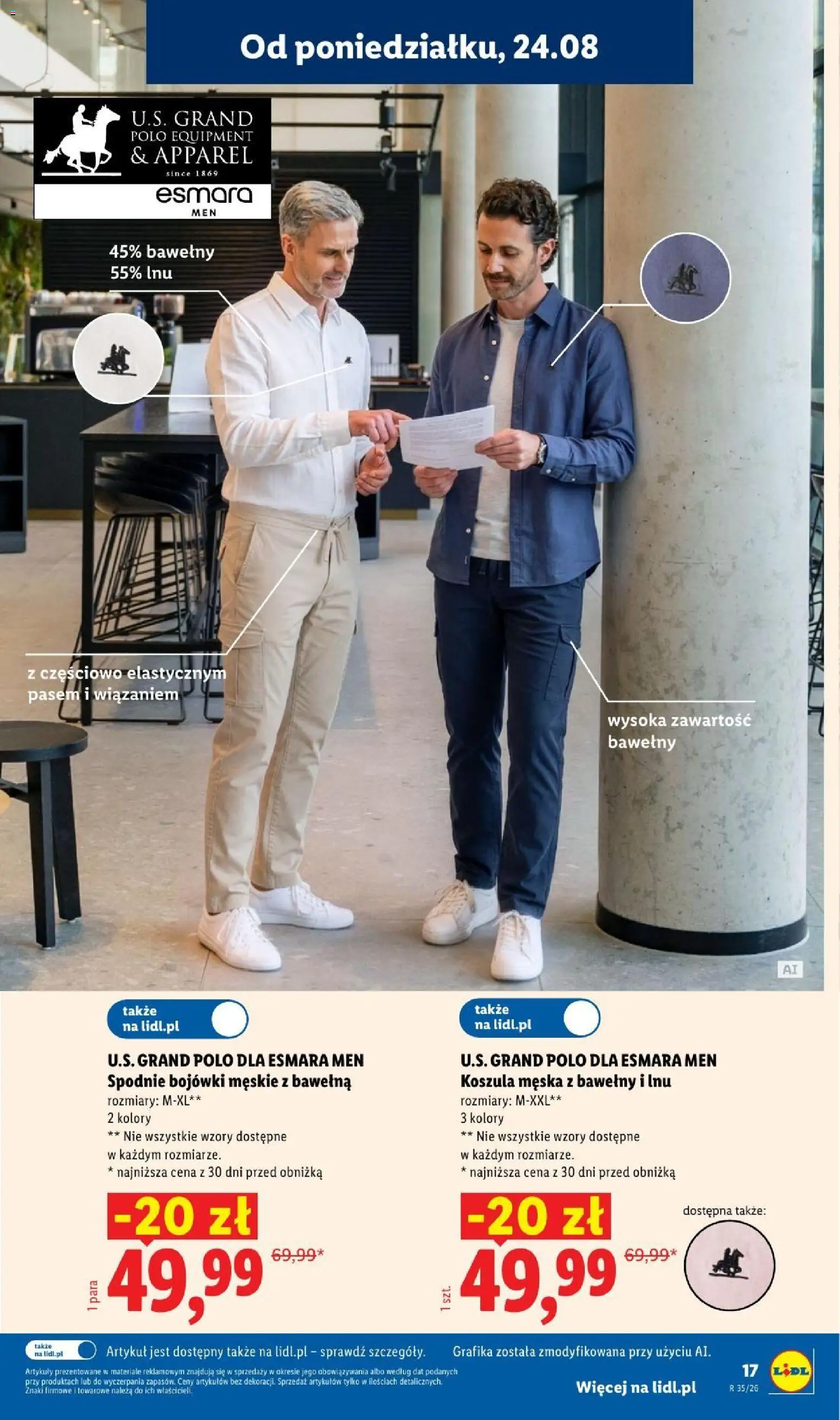 Lidl Katalog od 24.08.2026 | Strona: 17 | Produkty: Koszula, Spodnie