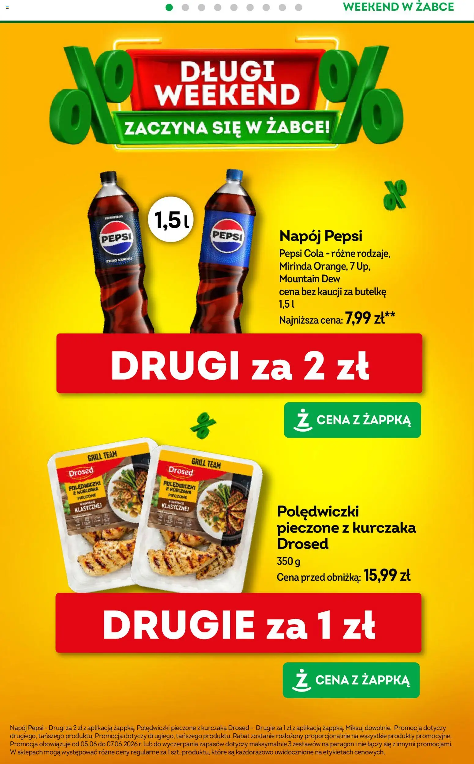 Żabka gazetka - Weekendowe promocje od 05.06.2026 | Strona: 2 | Produkty: Grill, Pepsi