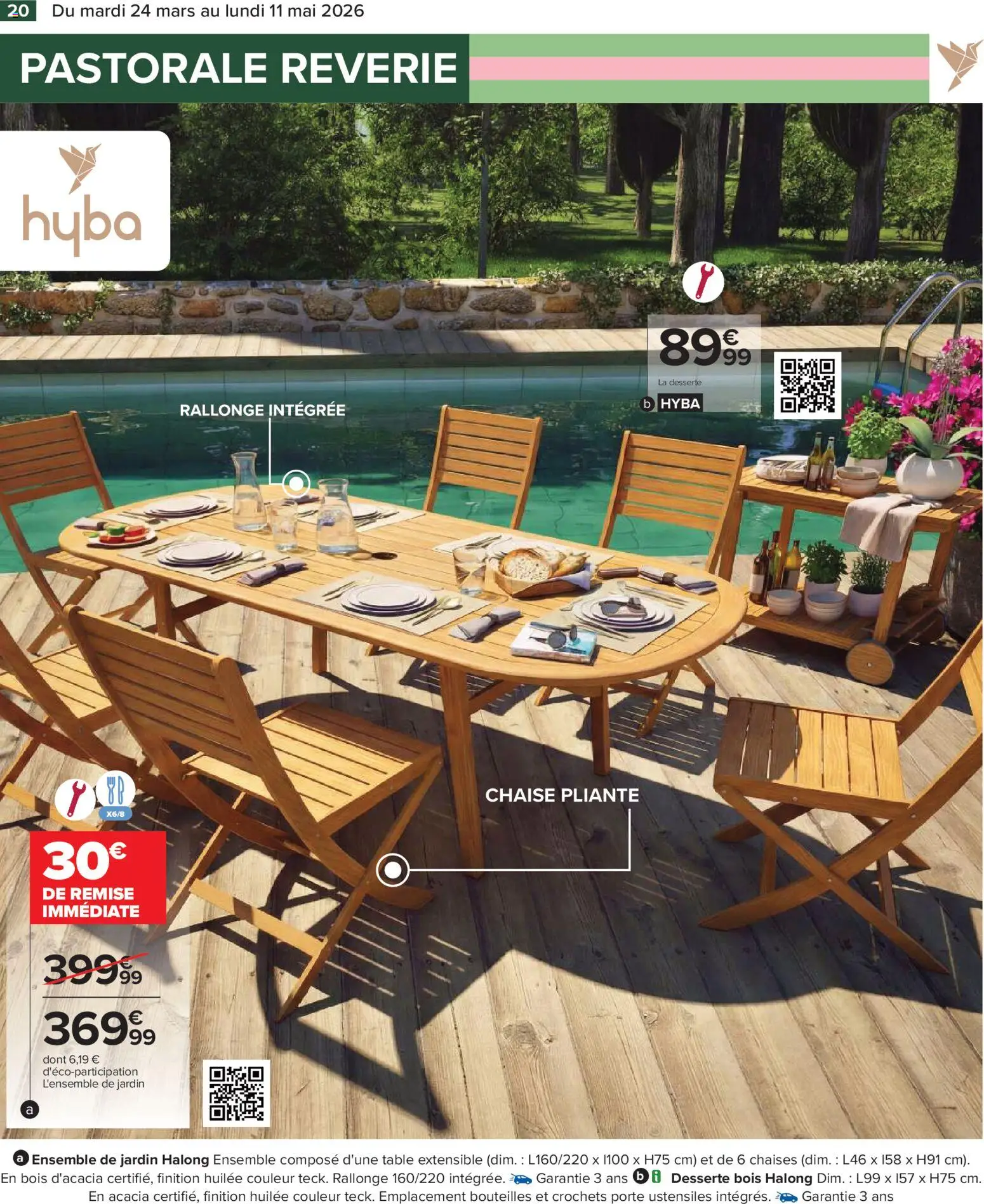 {H1} | Page: 20 | Produits: Table extensible, Chaise pliante, Table, Chaise