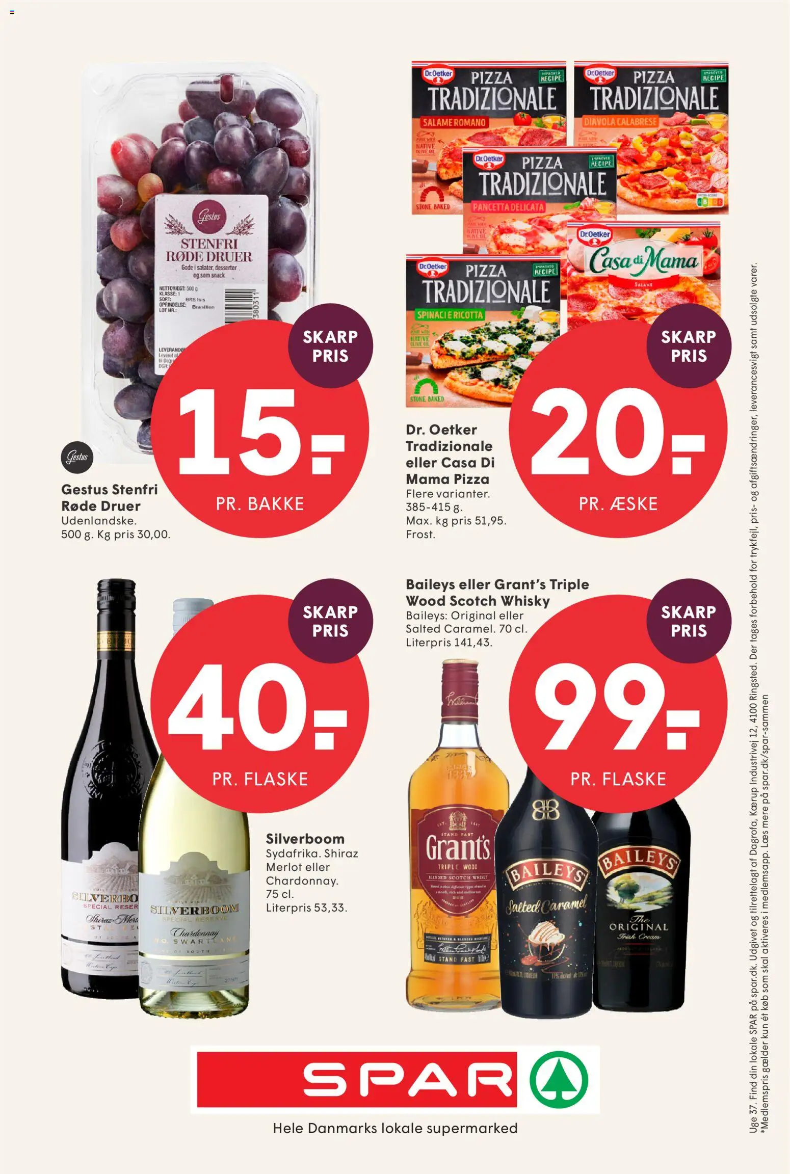 Spar tilbudsavis – gyldig fra 04/09/2026 | Side: 22 | Produkter: Baileys, Whisky, Søm, Druer