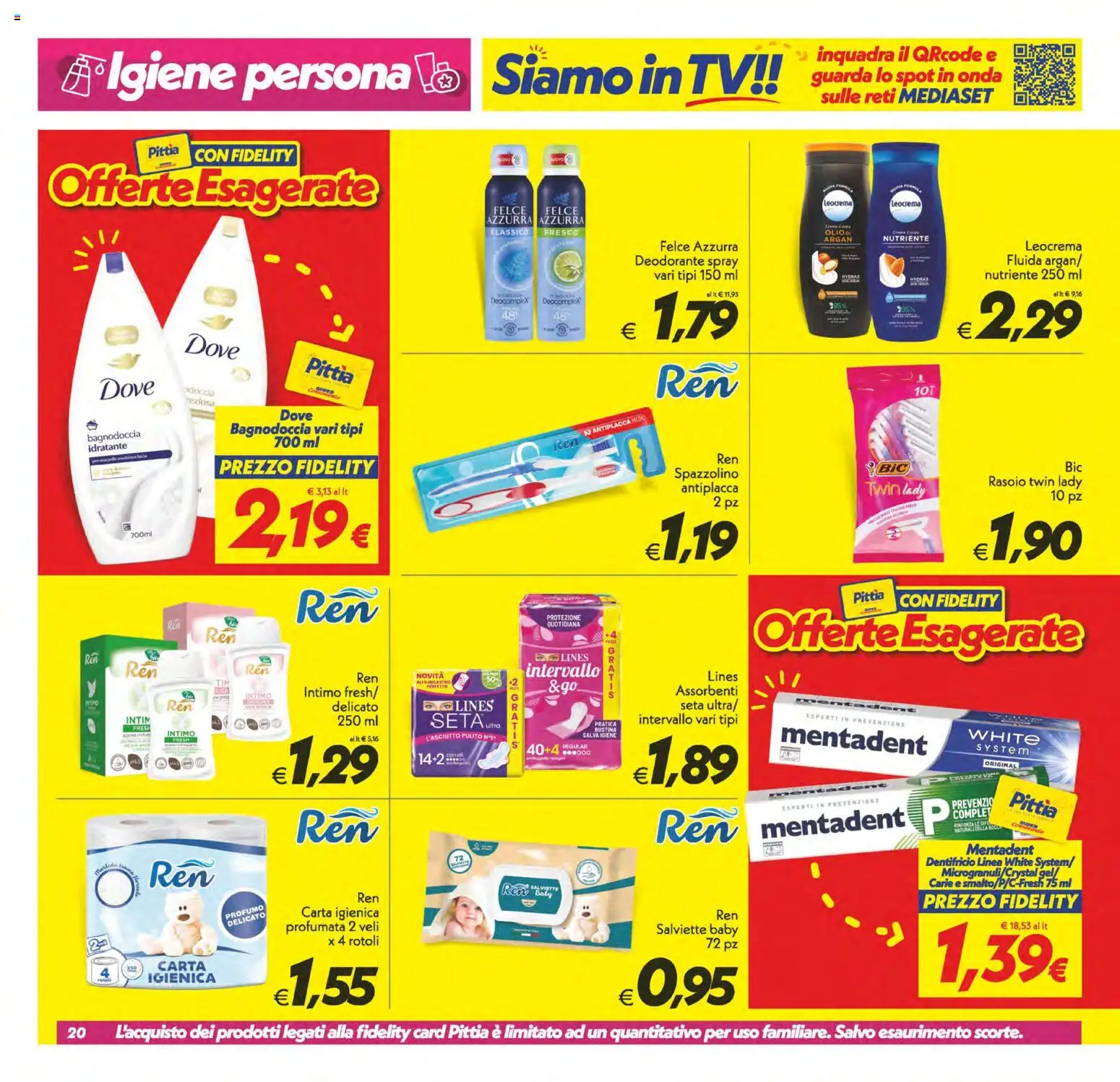 Volantino SuperConveniente del 09.06.2026 | Pagina: 20 | Prodotti: Deodorante, Spazzolino, Intimo, Profumo
