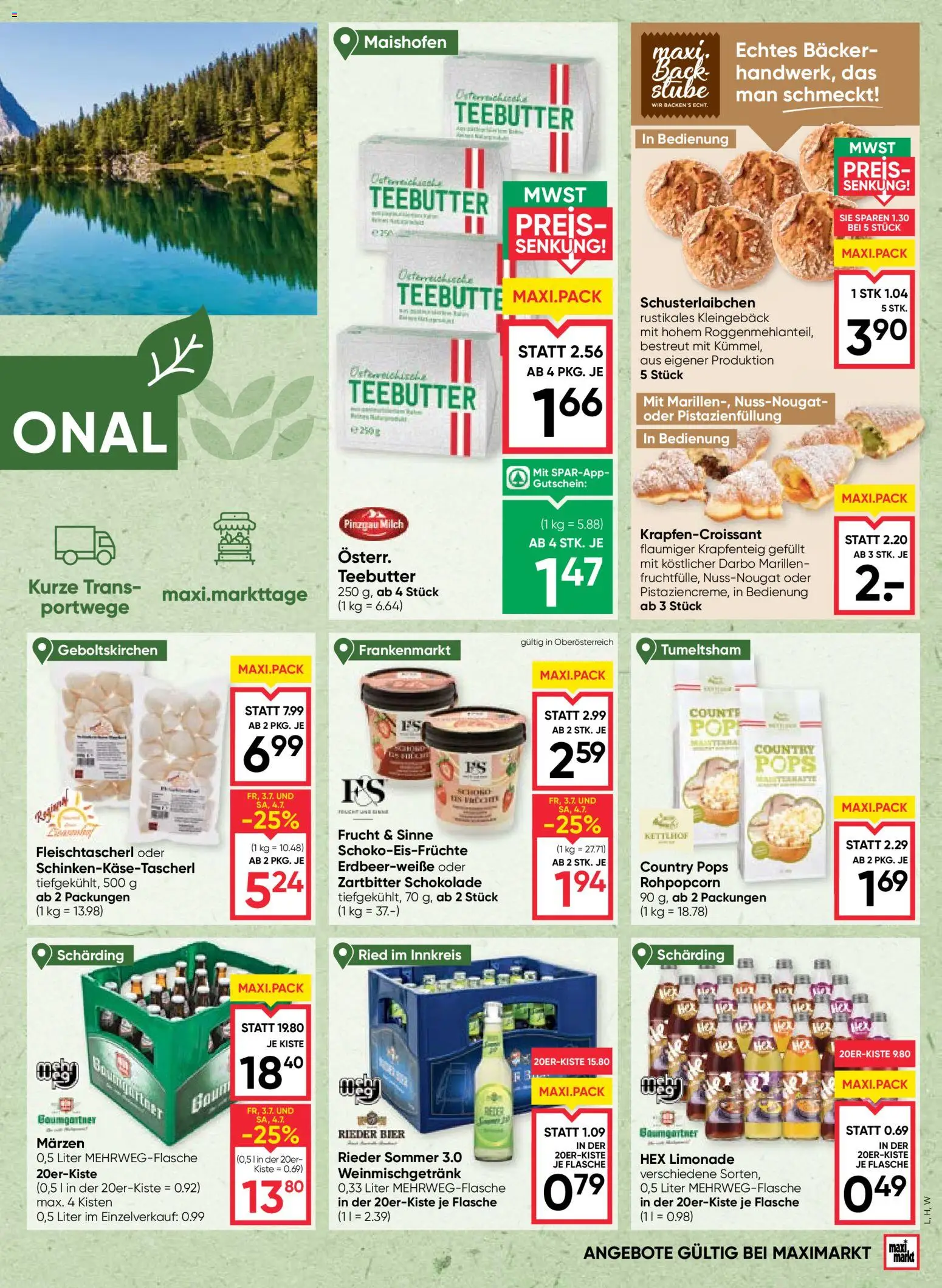 Maximarkt Flugblatt gültig ab 01.07.2026 | Seite: 7 | Produkte: Milch, Schokolade, Bier