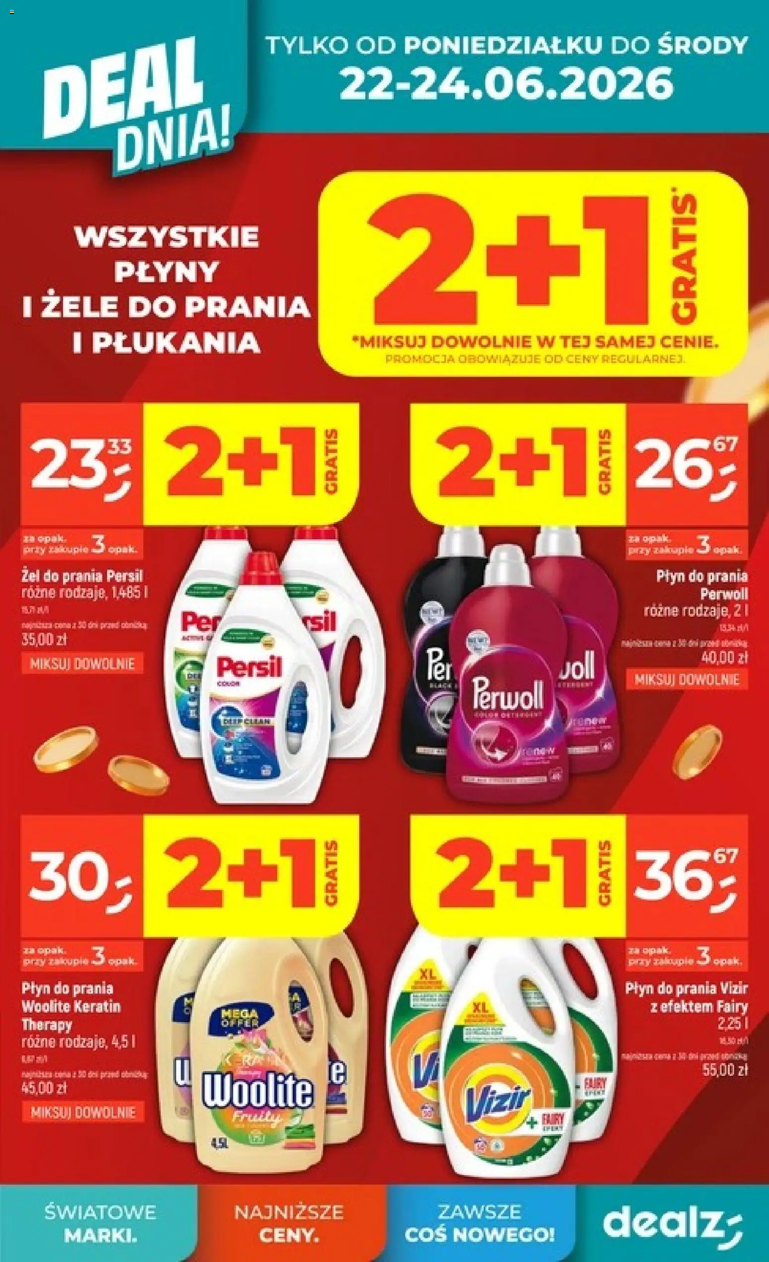 Dealz gazetka - Deal dnia od 18.06.2026 | Strona: 7 | Produkty: Persil, Żel do prania persil, Fairy