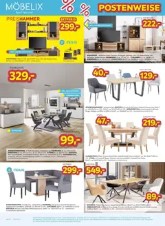 Möbelix Postenweise Outlet Preise ab 07.07.2026 gültig | Seite: 4 | Produkte: Couchtisch, Stuhl