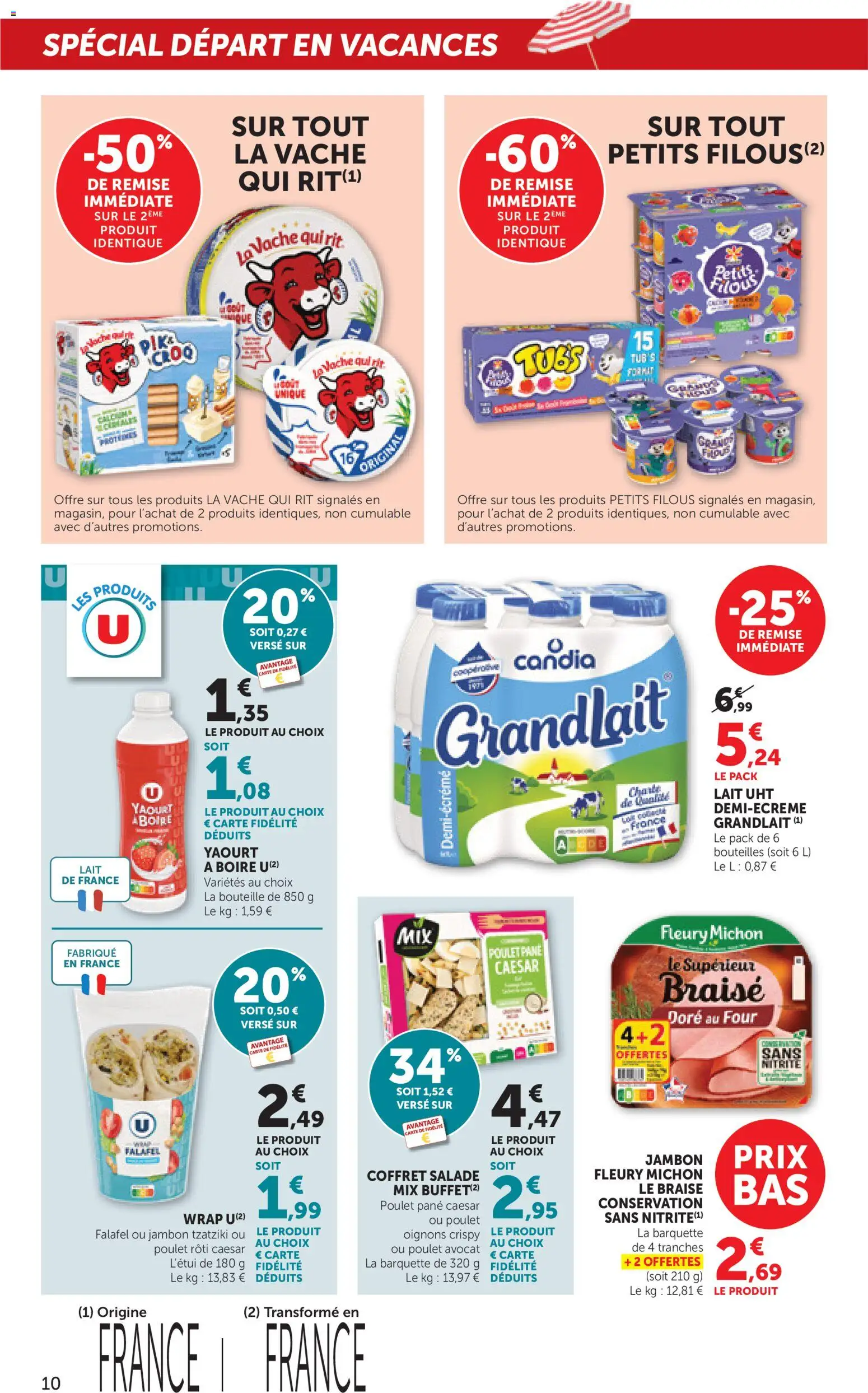 {H1} | Page: 10 | Produits: Salade, Avocat, Four, Lait