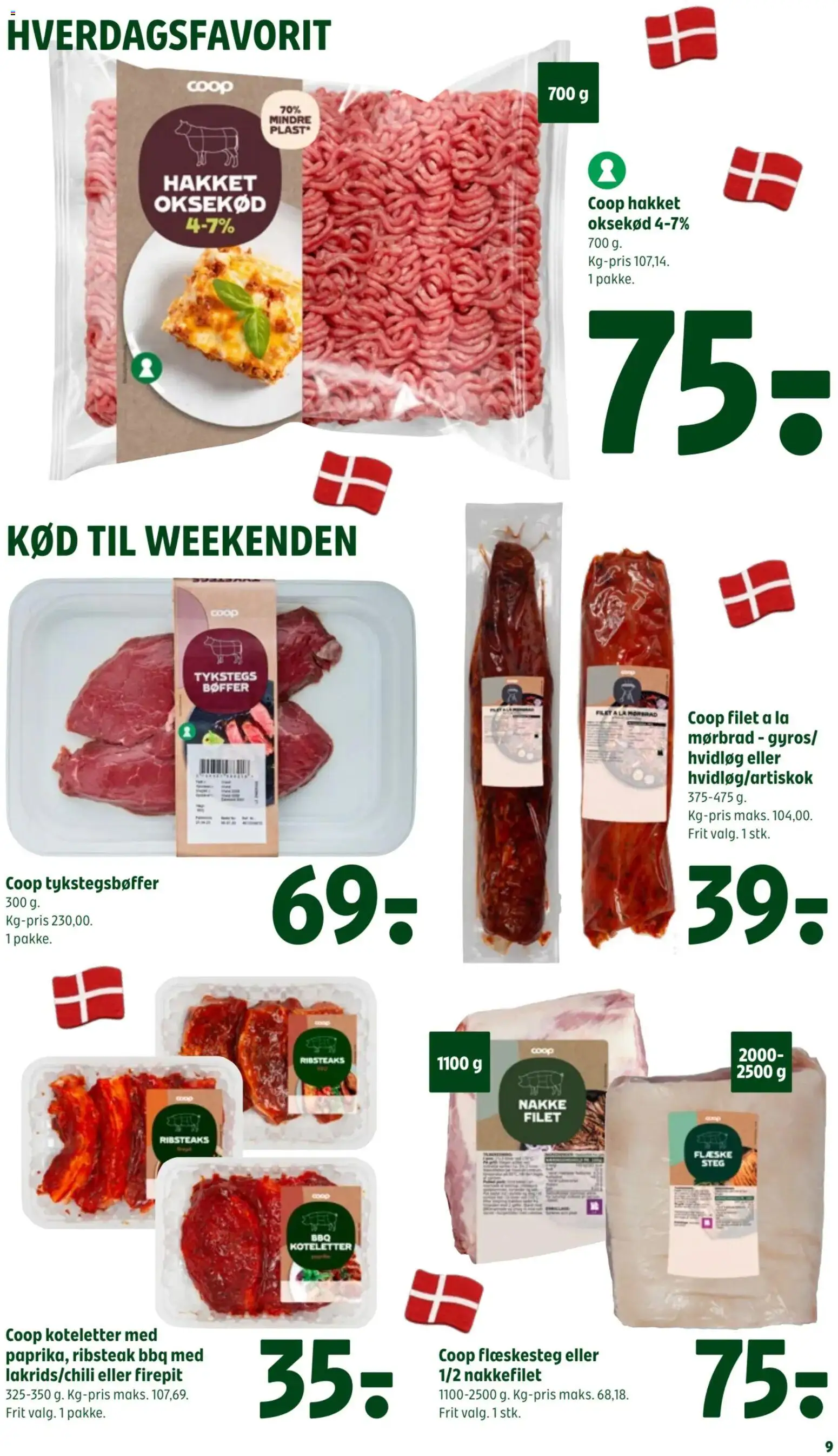 Coop 365 tilbudsavis – gyldig fra 10/09/2026 | Side: 12 | Produkter: Bøffer, Koteletter, Hvidløg, Nakkefilet