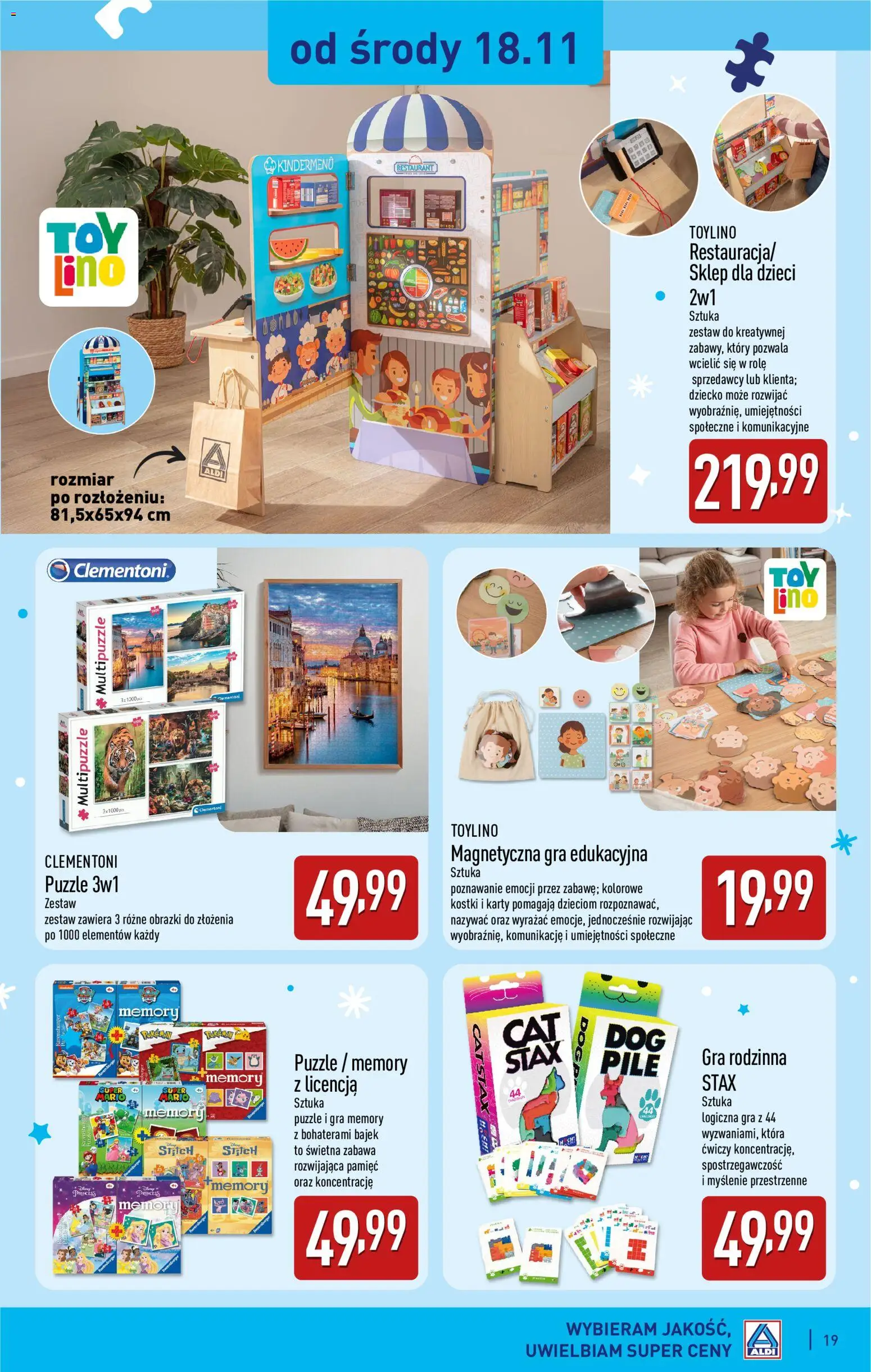 Aldi gazetka - Zabawki dla każdego od 31.10.2026 | Strona: 19 | Produkty: Gra, Puzzle