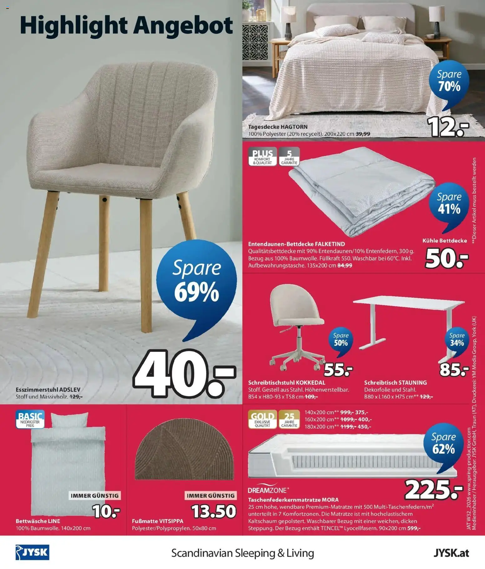 JYSK Garten Abverkauf Spare Bis Zu 60% gültig ab 03.08.2026 | Seite: 12 | Produkte: Matratze