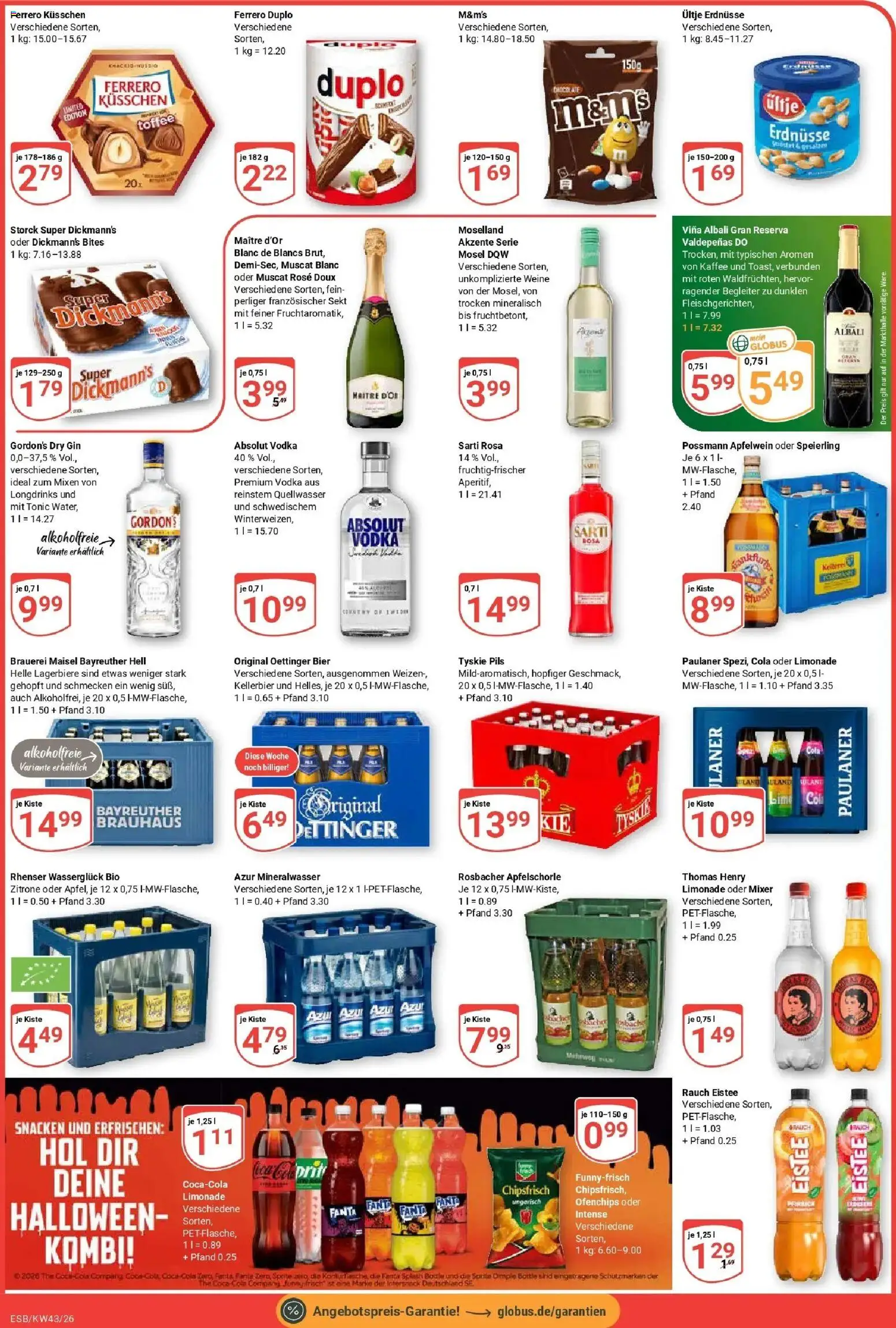 Globus Prospekt Eschborn (ab 19.10.2026) » Angebote online | Seite: 3 | Produkte: Erdnüsse, Coca cola, Oettinger, Vodka