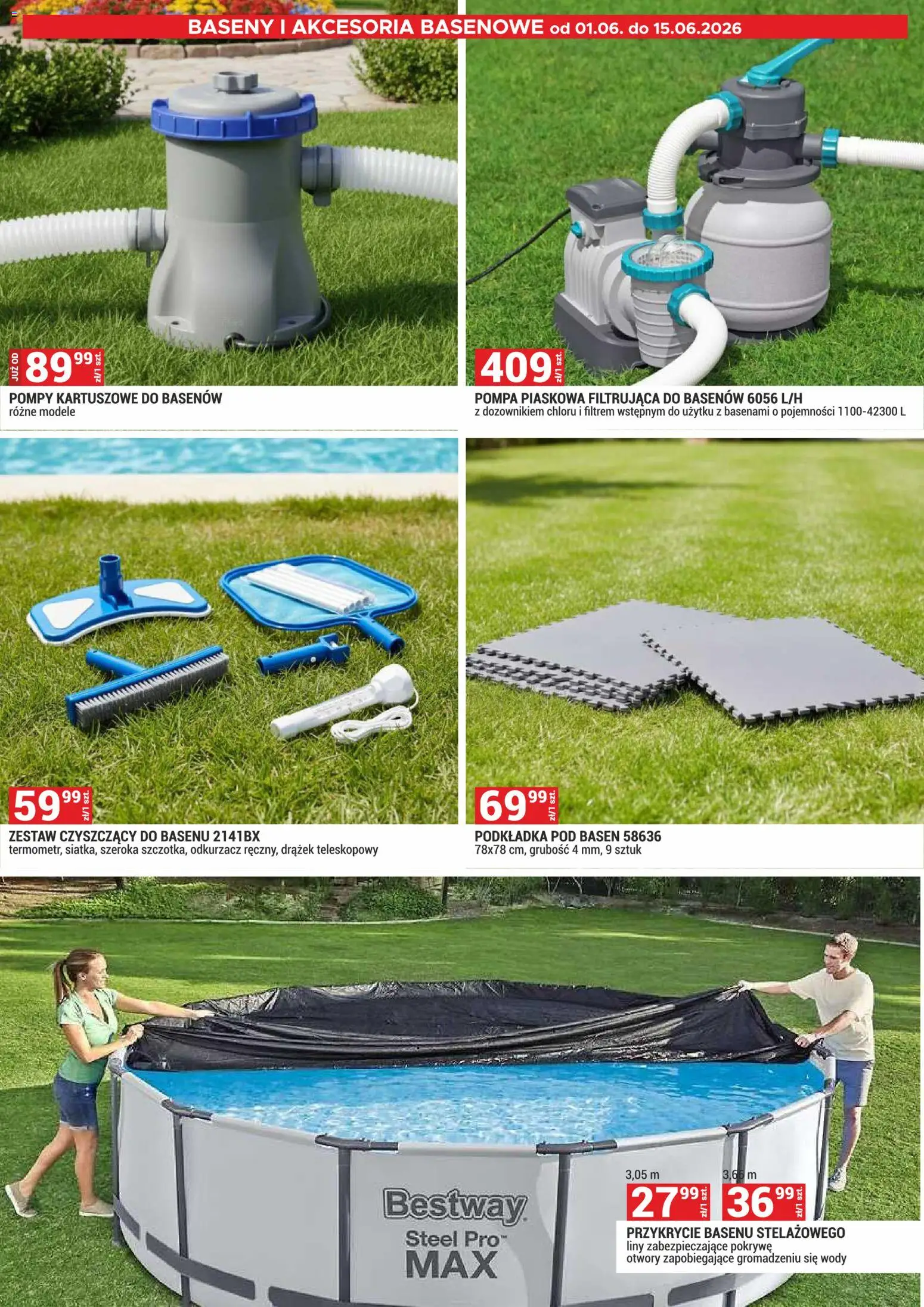 Merkury Market gazetka - Ogród od 01.06.2026 | Strona: 4 | Produkty: Odkurzacz, Basen