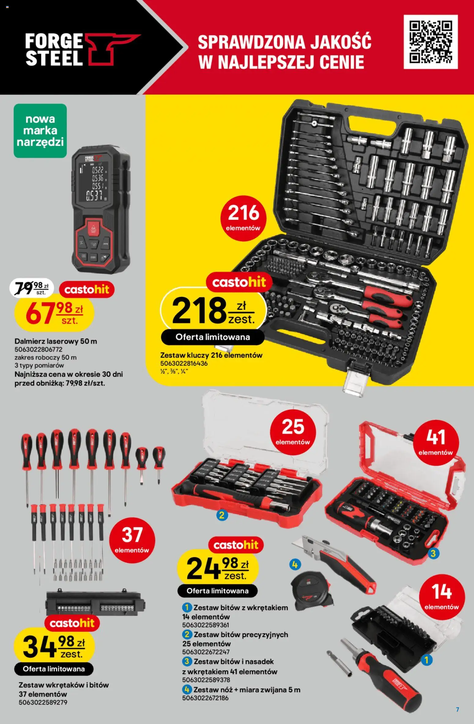 Castorama gazetka od 30.09.2026 | Strona: 7 | Produkty: Dalmierz laserowy, Zestaw kluczy