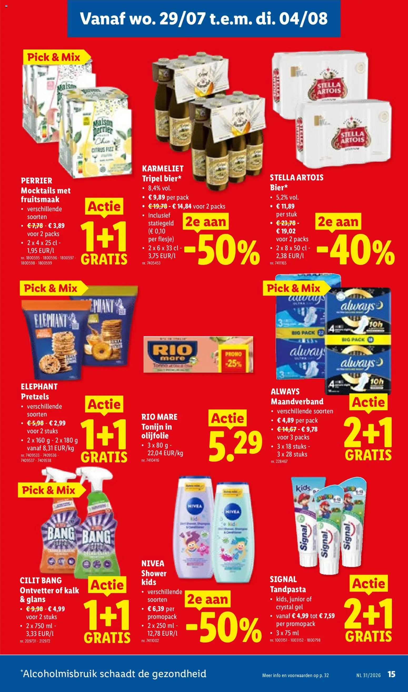 {H1} | Pagina: 15 | Producten: Tonijn, Füstölt oldalas, Gel, Tandpasta
