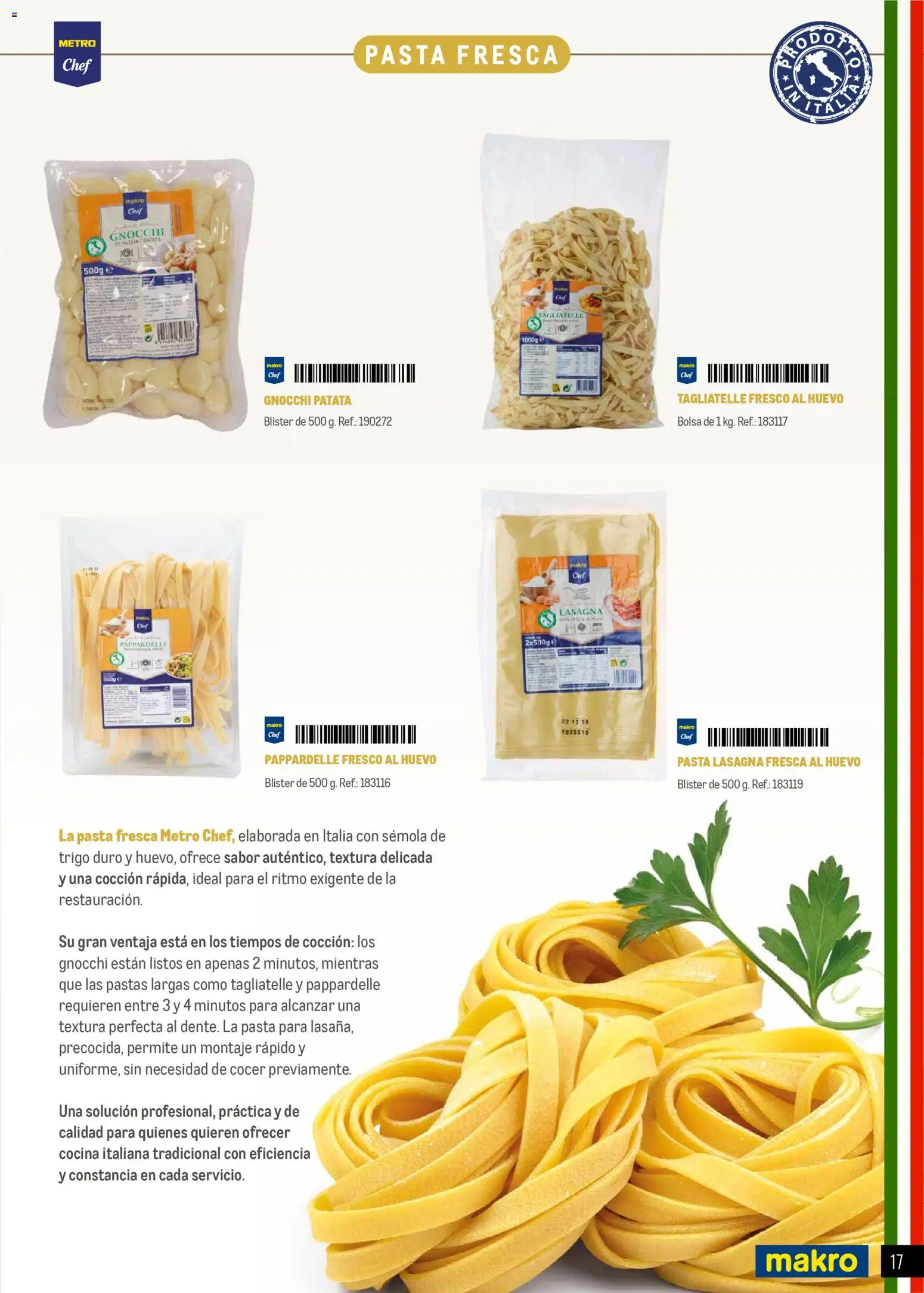 Makro Restaurantes italianos Centro │ válido desde el 27.03.2026 | Página: 17 | Productos: Pasta, Bolsa, Cocina, Δαχτυλίδι φωτός