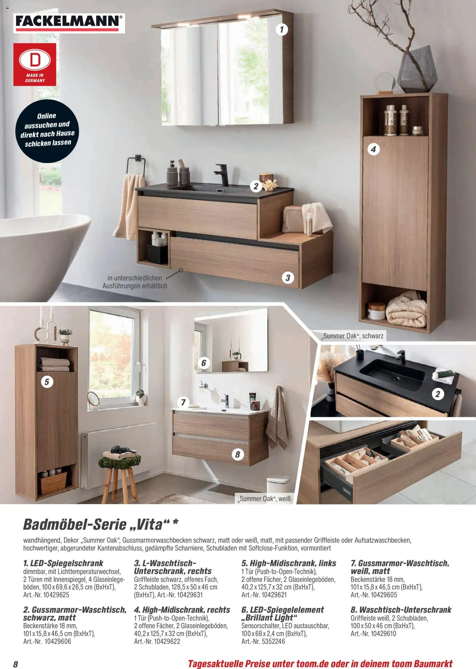 Toom Baumarkt Bad, Sanitär & Zubehör 2026 – gültig ab 01.01.2026 | Seite: 8 | Produkte: Tür