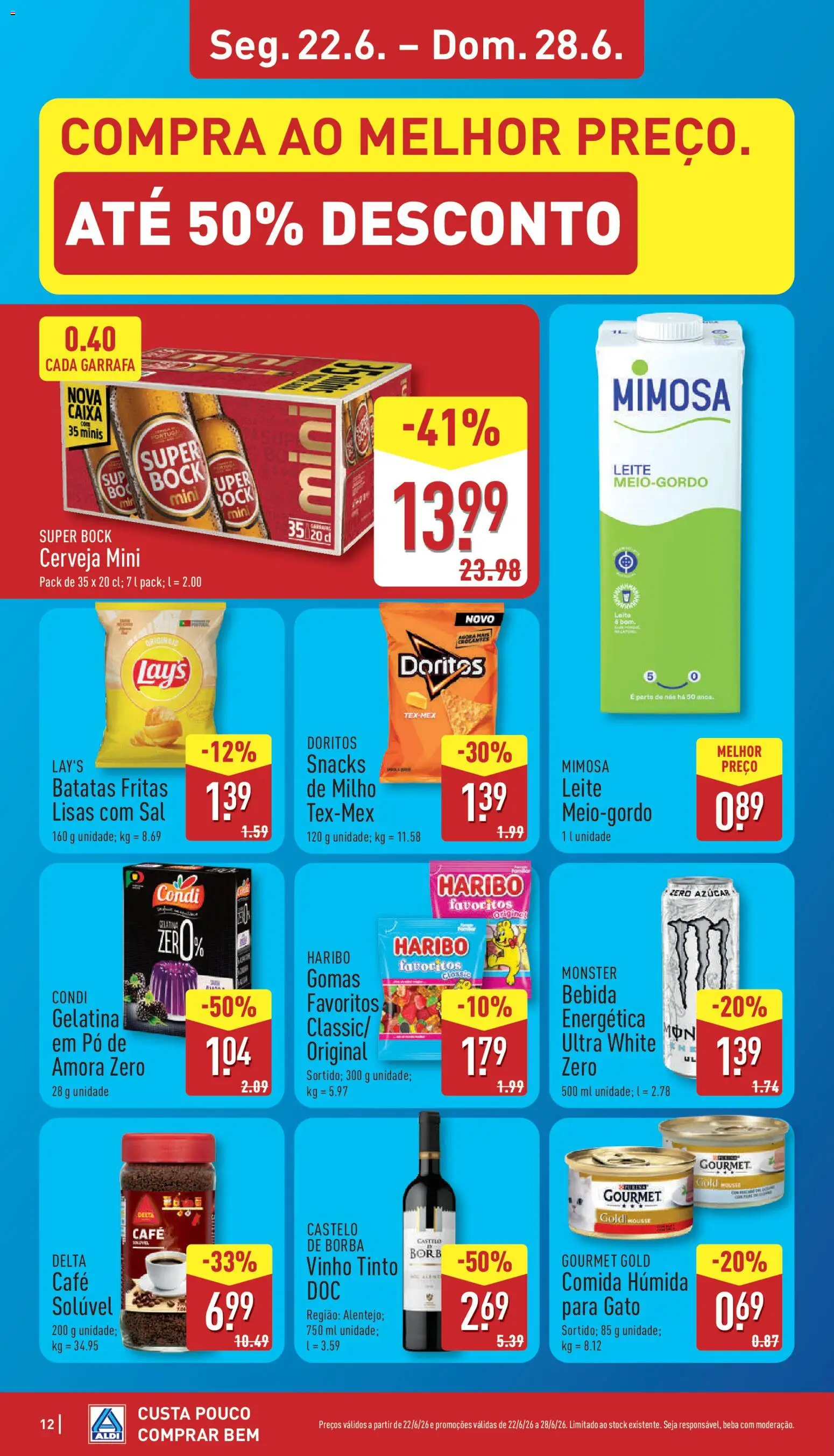 Aldi folheto │ válido de 22.06.2026 | Página: 12 | Produtos: Café solúvel, Caixa, Leite, Milho
