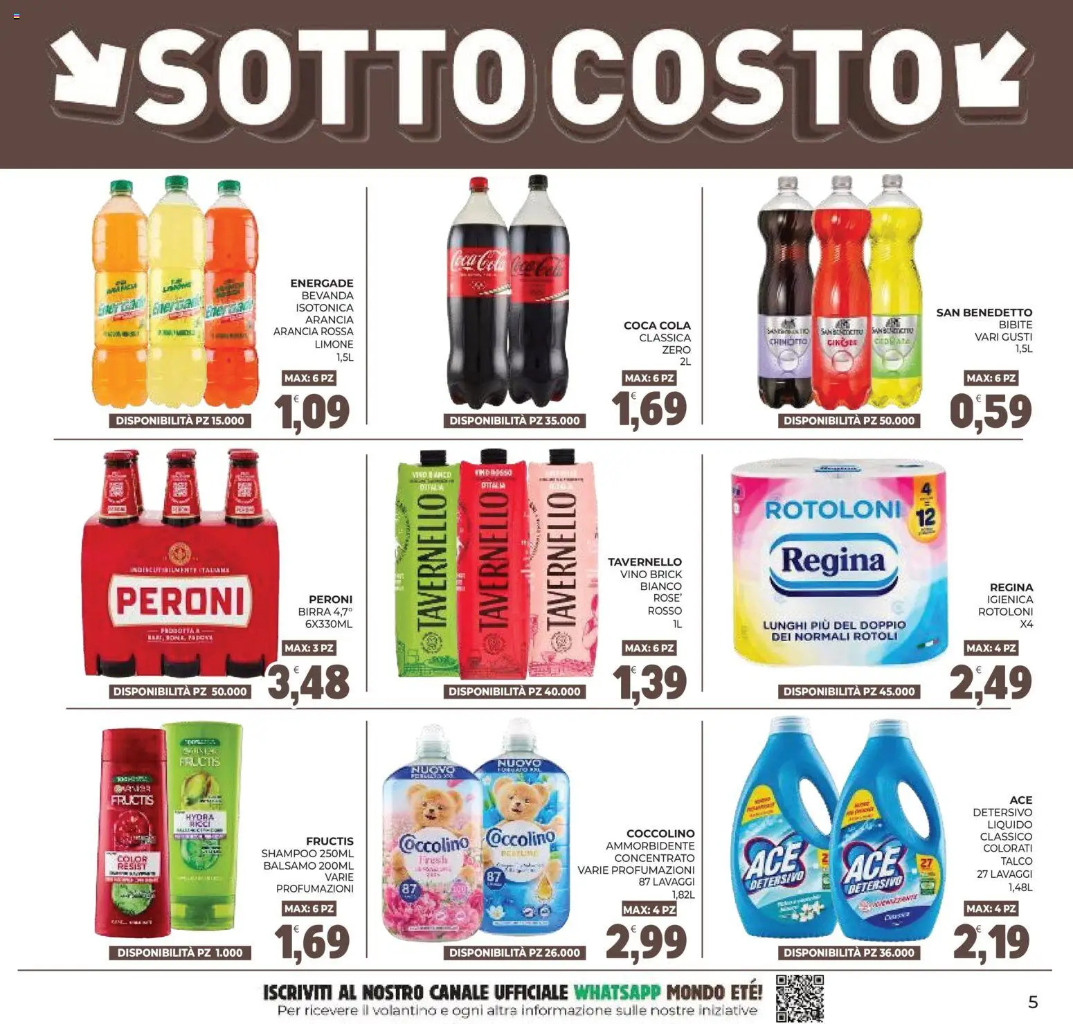 Volantino Eté del 13/10/2026 | Pagina: 5 | Prodotti: Birra, Ammorbidente, Bibite, Arancia
