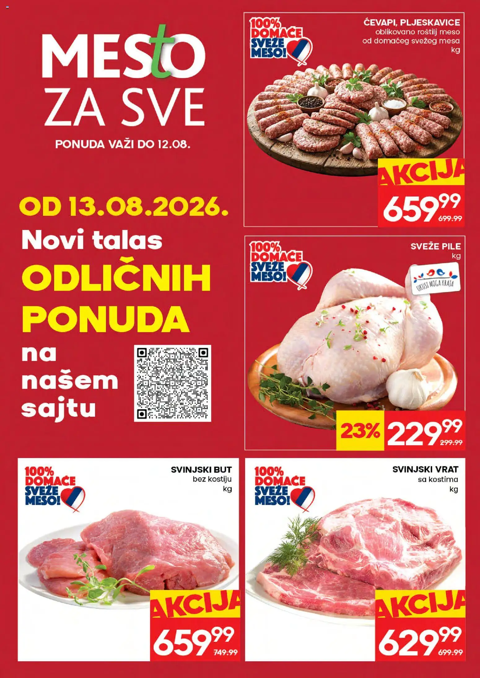 Mercator katalog - važi od 06.08.2026 | Strana: 6 | Proizvode: Pljeskavice, Pile, Svinjski but, Roštilj