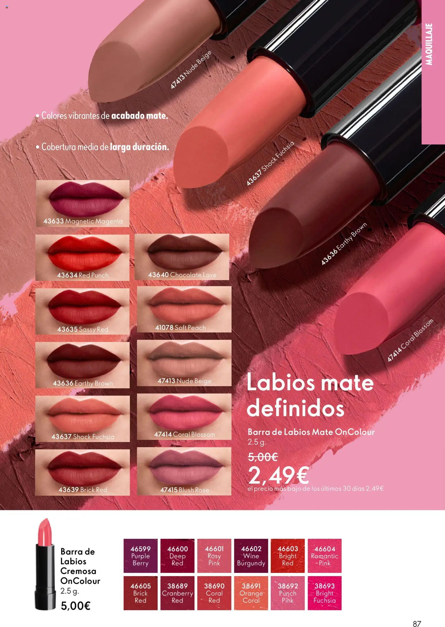 Oriflame - Catálogo Campaña 4 │ válido desde el 11.03.2026 | Página: 87 | Productos: Maquillaje, Chocolate, Barra de labios