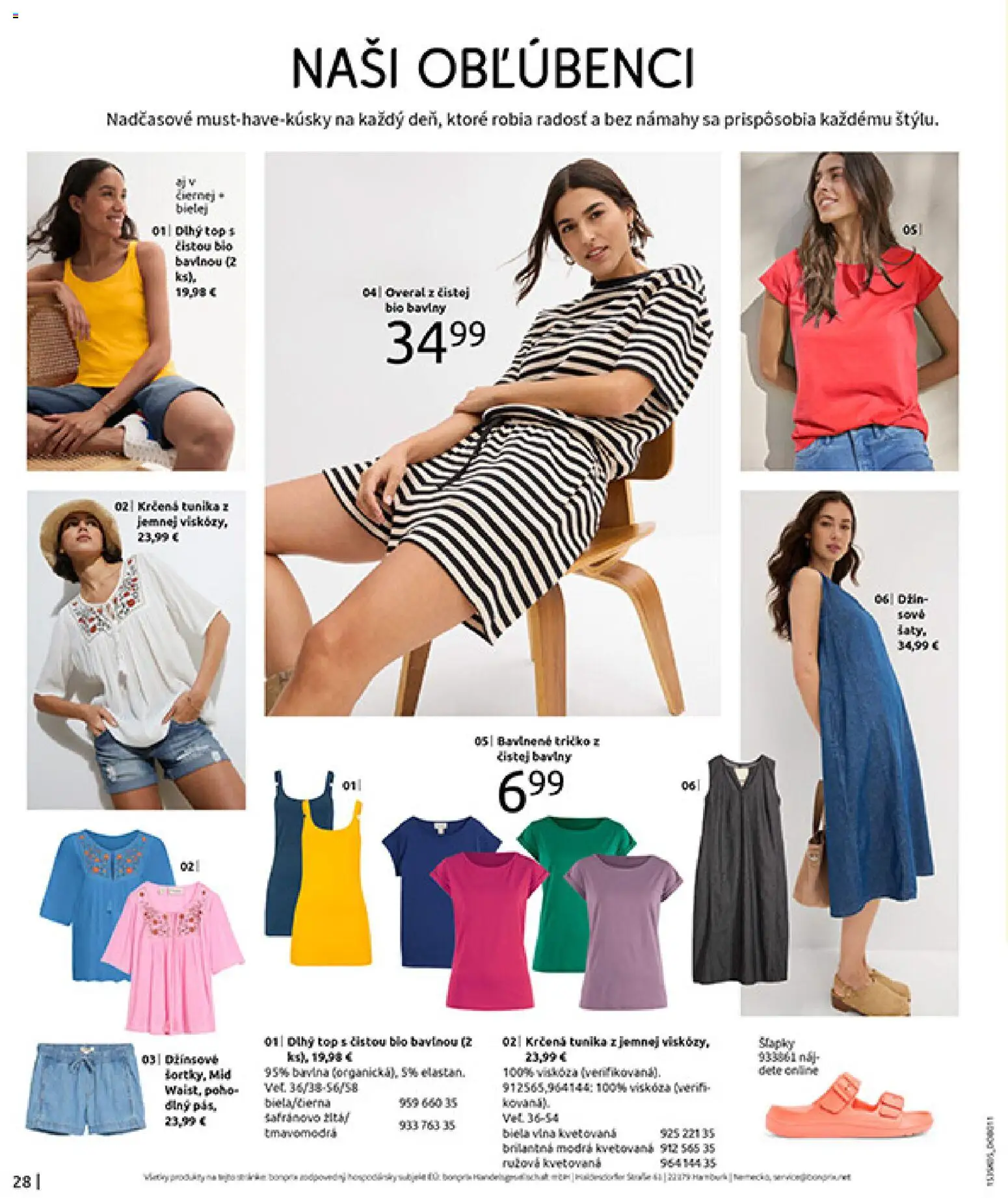 Nové Bonprix akcie – leták je platný od 01.01.2026 | Strana: 30 | Produkty: Tričko, Overal, Šľapky