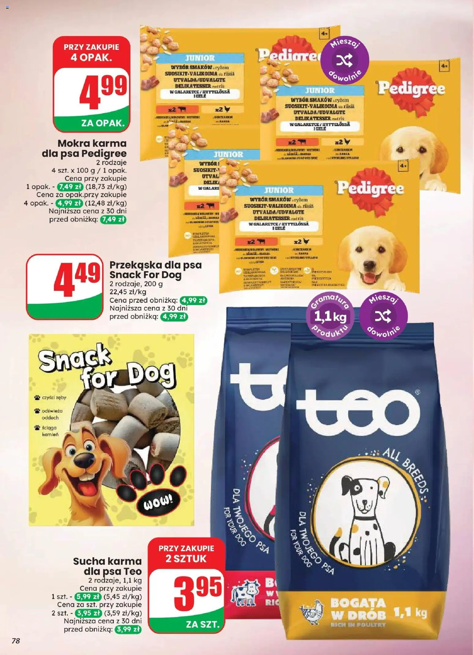 Dino gazetka od 12.08.2026 | Strona: 78 | Produkty: Pedigree, Karma dla psa pedigree, Karma dla psa, Karma