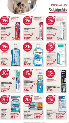 Rossmann akciós újság - amely érvényes a következő dátumtól: 2026.07.06. | Oldal: 15 | Termékek: Elektromos fogkefe, Fogkrém, Fogkefe, Szájvíz