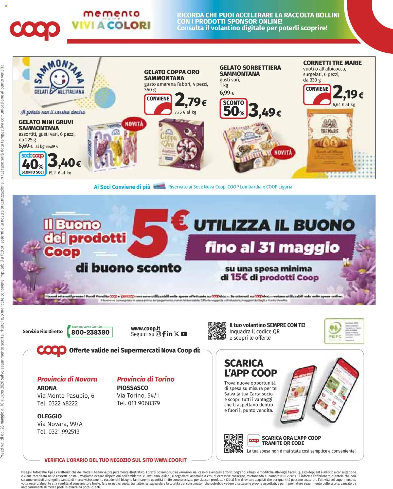 Volantino COOP del 28.05.2026 | Pagina: 33 | Prodotti: Tè, Gelato, Data, Amarena