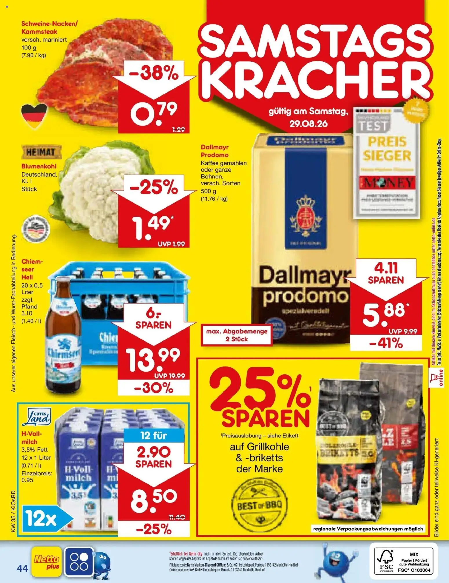 Netto Marken-Discount Prospekt Mistelbach – gültig ab 24.08.2026 | Seite: 58 | Produkte: Milch, Kaffee, Bilder, Dallmayr