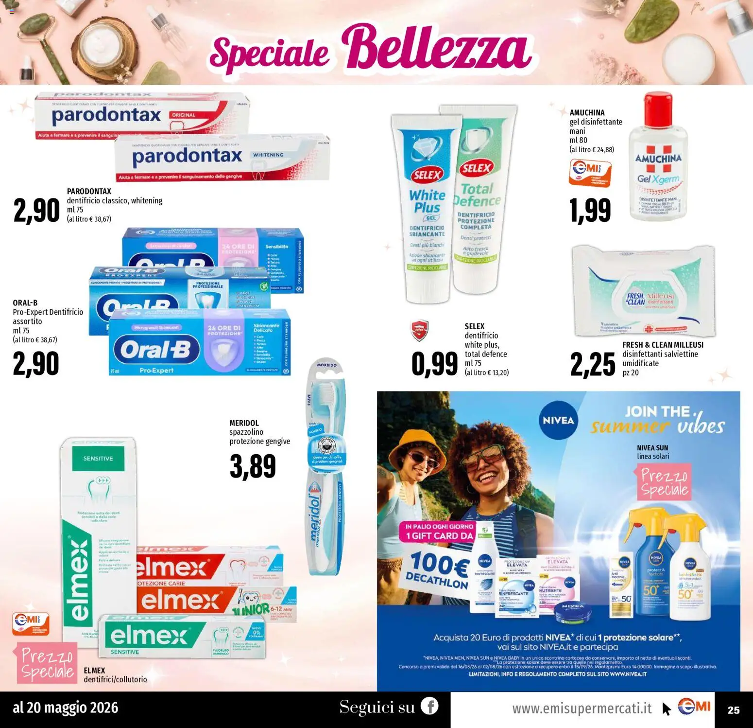 Volantino EMI del 07.05.2026 | Pagina: 25 | Prodotti: Dentifricio, Spazzolino, The
