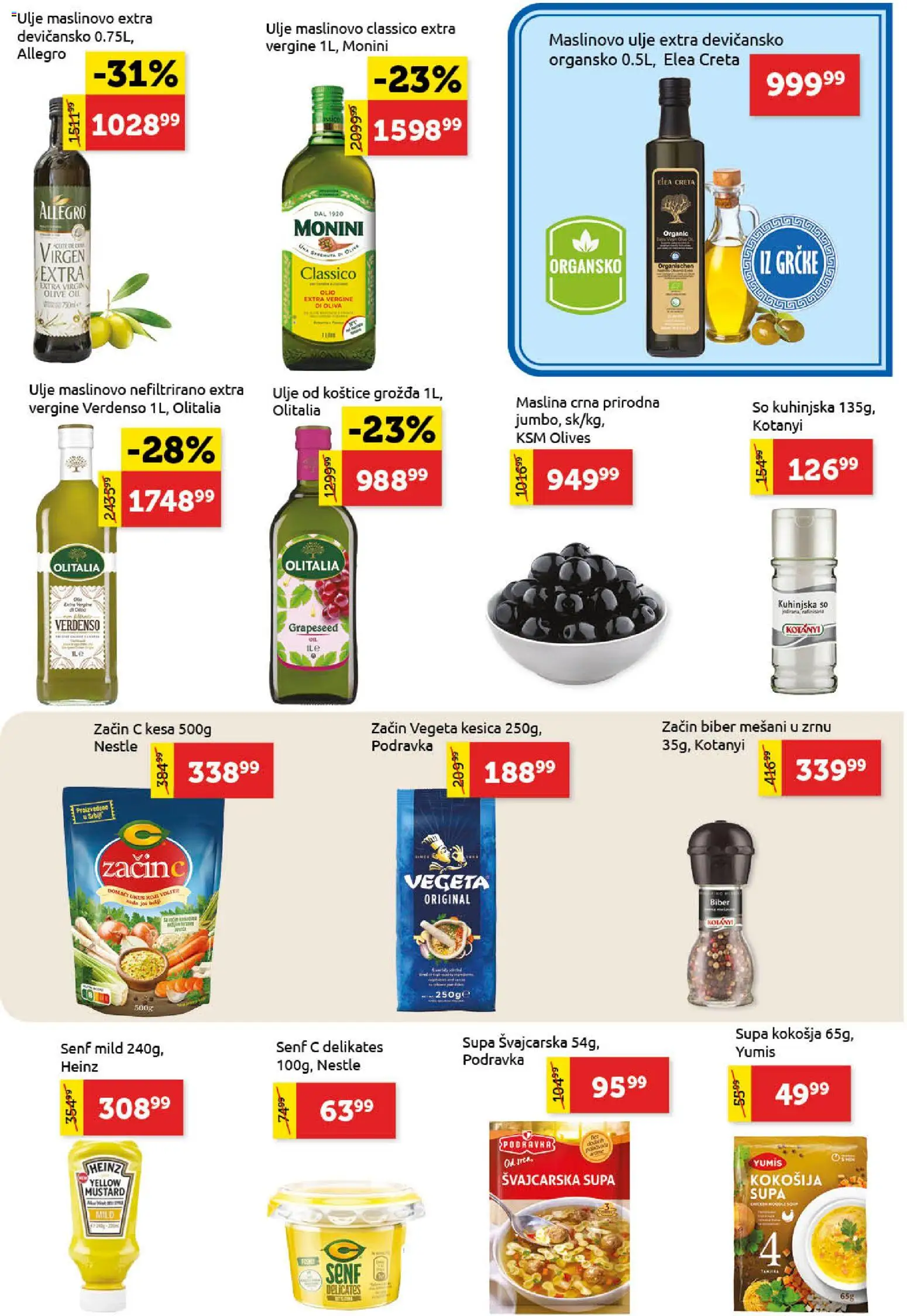 SuperVERO katalog - važi od 11.06.2026 | Strana: 9 | Proizvode: Kuhinjska so, Senf, So, Maslinovo ulje