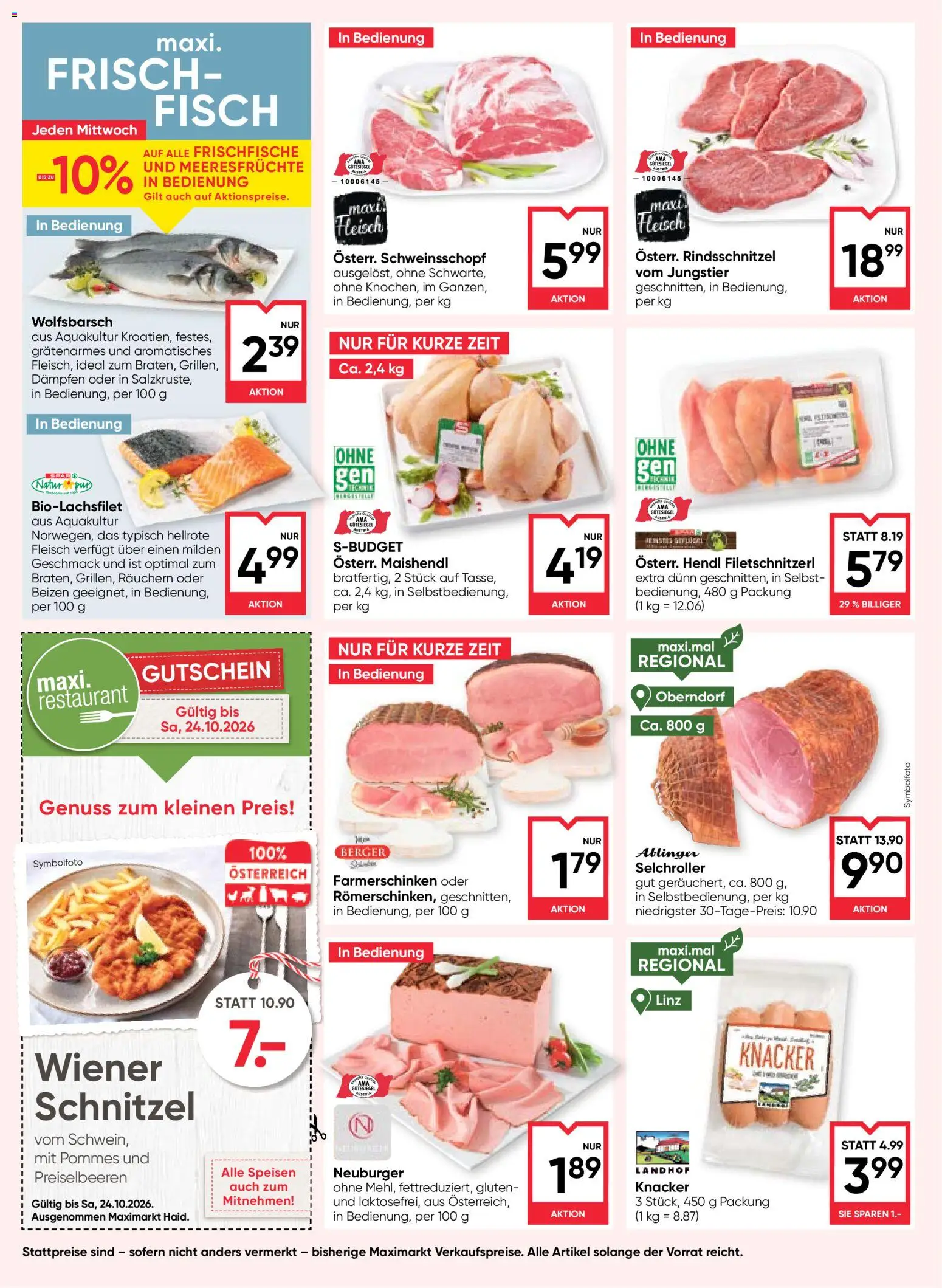 Maximarkt Flugblatt gültig ab 22.10.2026 | Seite: 8 | Produkte: Meeresfrüchte, Fisch