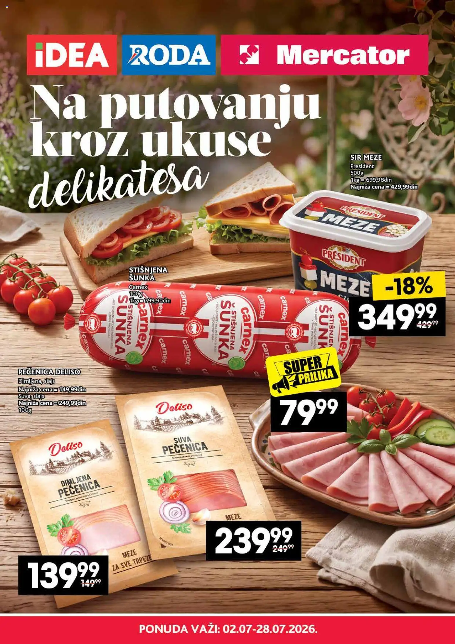 Roda katalog - važi od 02.07.2026 | Strana: 1 | Proizvode: Protein, Sir, Šunka, Pečenica