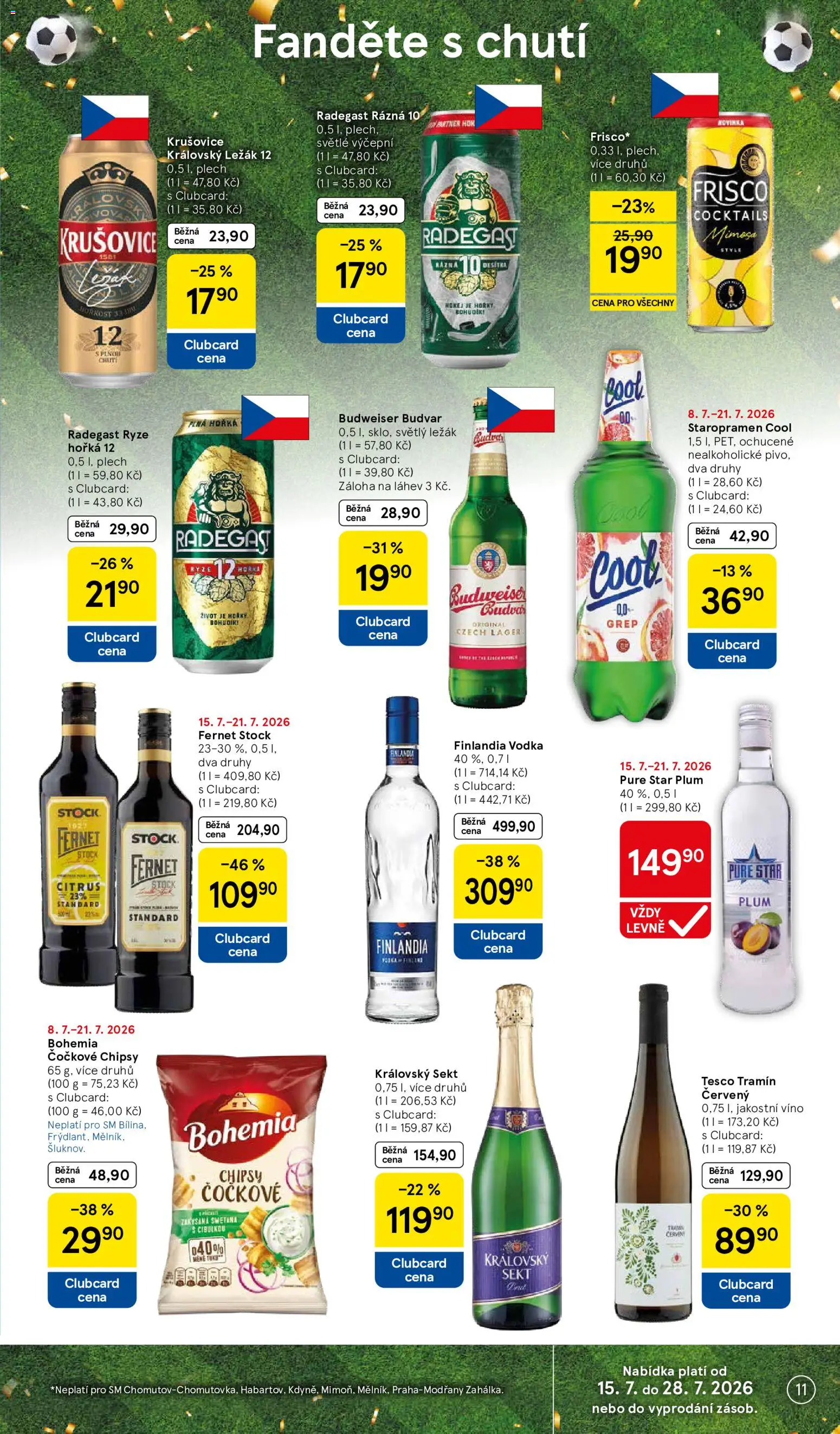 Tesco leták - Supermarket od 15.07.2026 | Strana: 11 | Produkty: Budvar, Rýže, Staropramen Cool, Plech