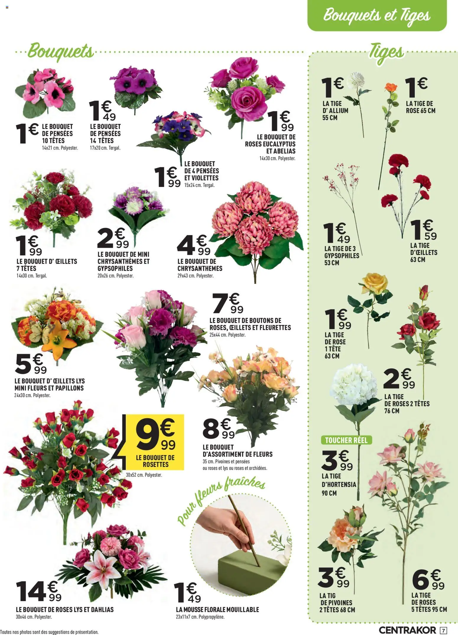 {H1} | Page: 7 | Produits: Chrysanthèmes, Fleurs, Mousse, Bouquet de roses