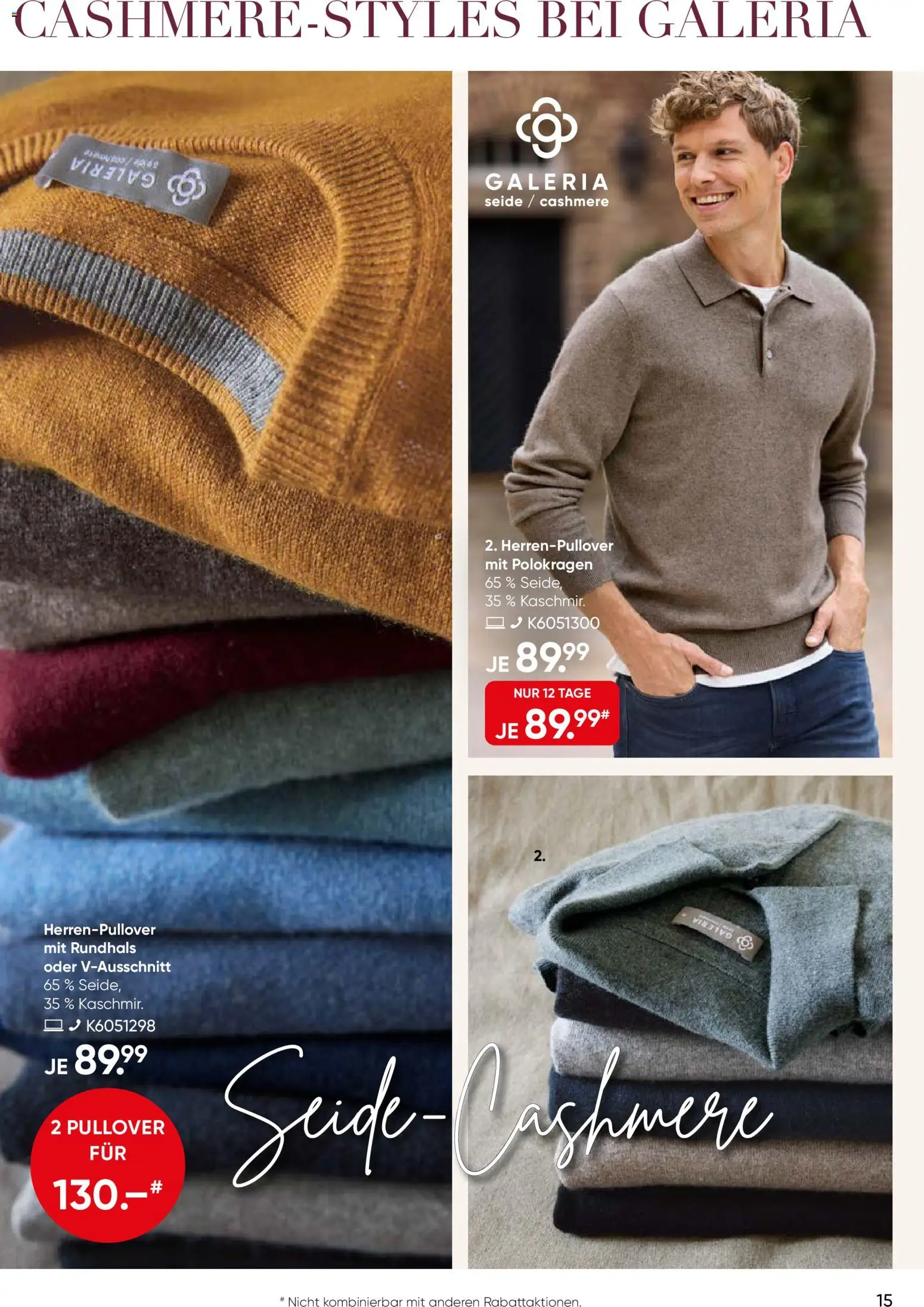 Galeria Karstadt Kaufhof Prospekt – gültig ab 16.09.2026 | Seite: 15 | Produkte: Pullover