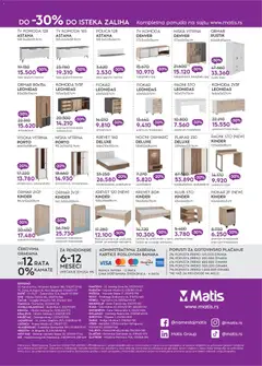 Matis katalog - pregled Matis kataloga - važi od 01.06.2026 | Strana: 16 | Proizvode: Krevet, Dušek, Tv komoda, Radni sto