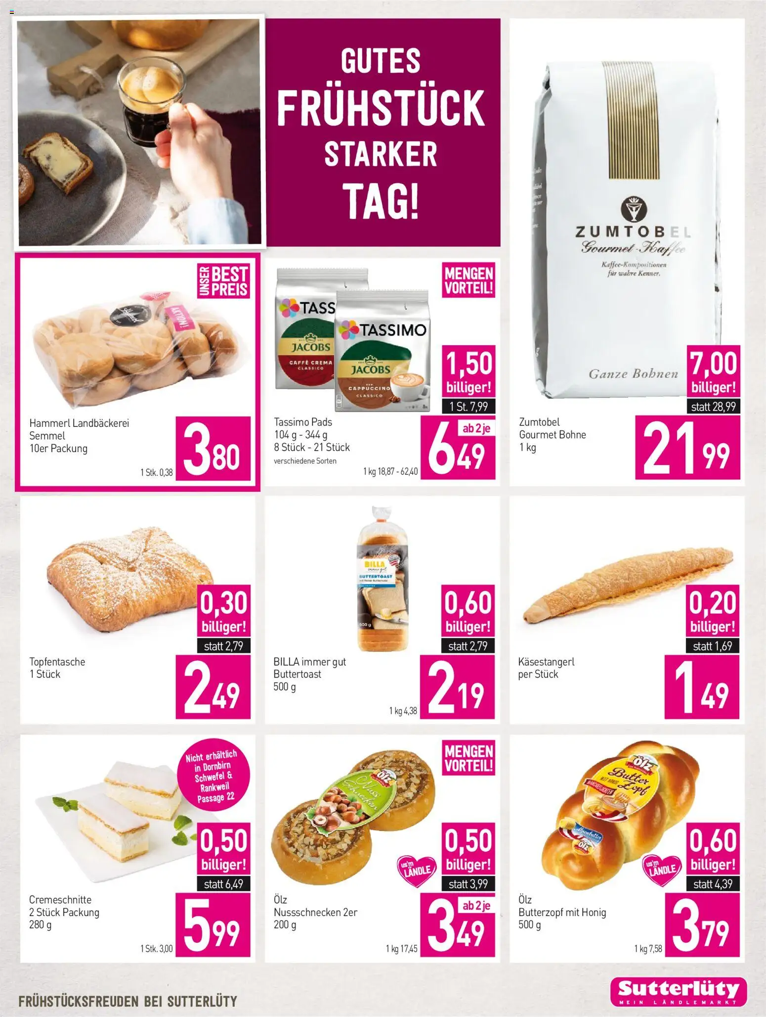 Sutterlüty Flugblatt gültig ab 30.07.2026 | Seite: 3 | Produkte: Bohne, Butter