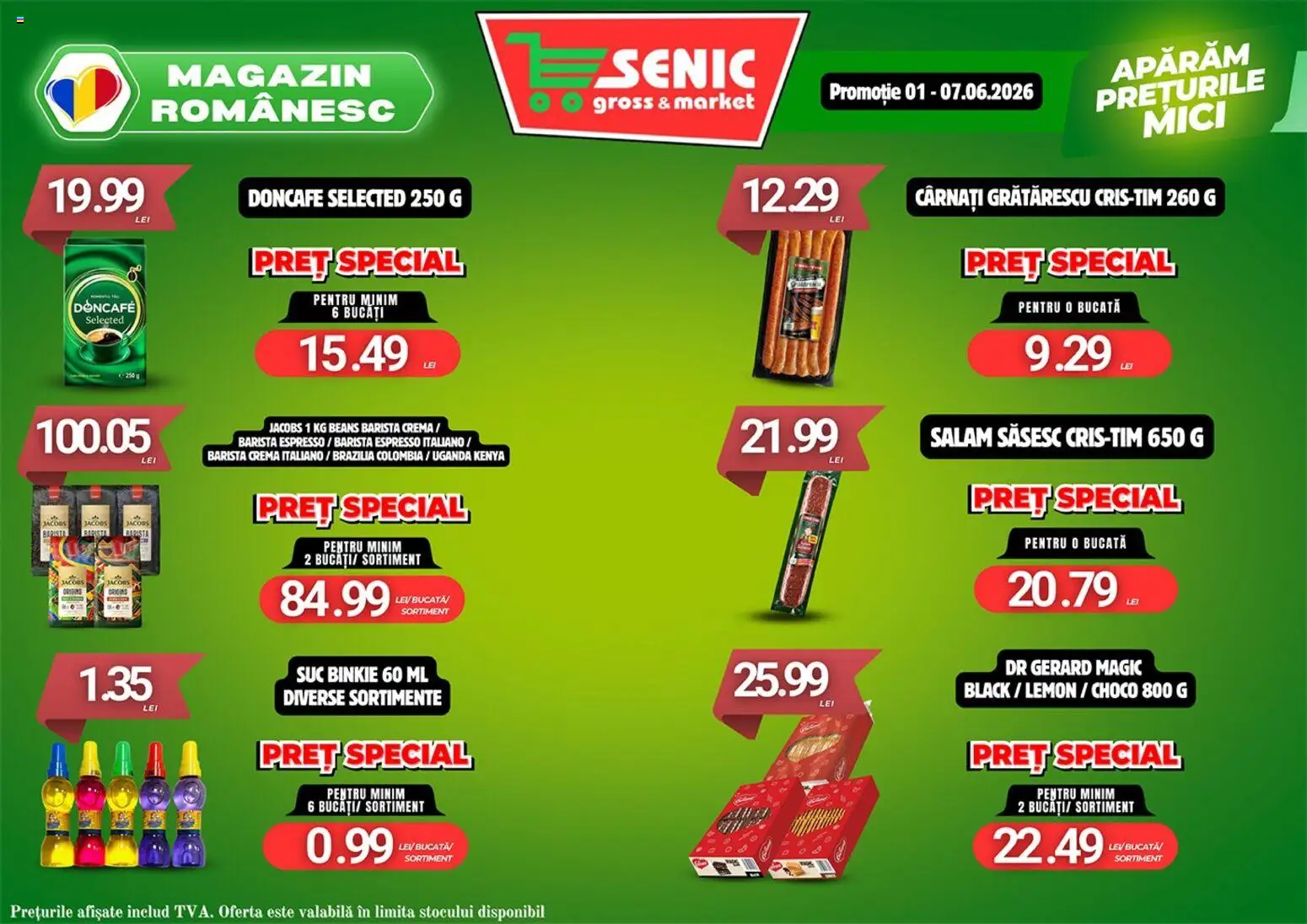 Noul catalog Senic – valabil de la 01.06.2026 | Pagină: 3 | Produse: Mici, Köpek çiti, Salam, Cârnați