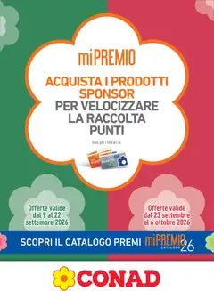 Anteprima del volantino Conad volantino Mi Premio Lazio valido a partire dal 09/09/2026