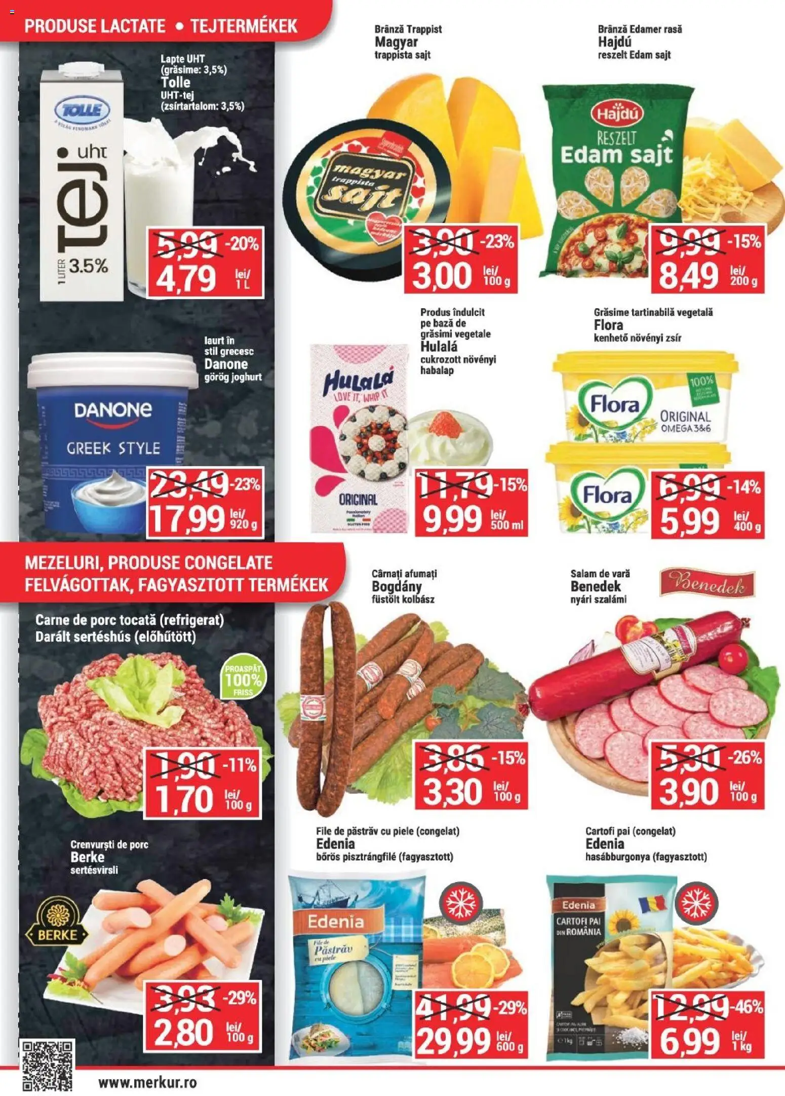 Noul catalog Merkur – valabil de la 27.08.2026 | Pagină: 2 | Produse: Edamer, Produse lactate, Cartofi, Cârnați