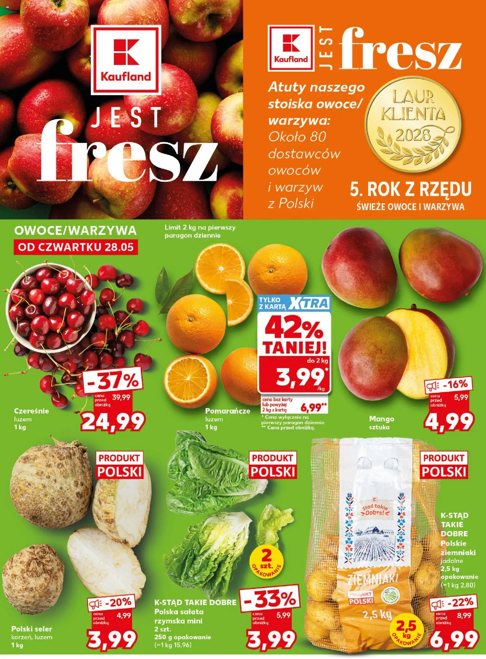 Kaufland Polsko leták - Mocny start od 01.06.2026 | Strana: 6 | Produkty: Mango, Karty