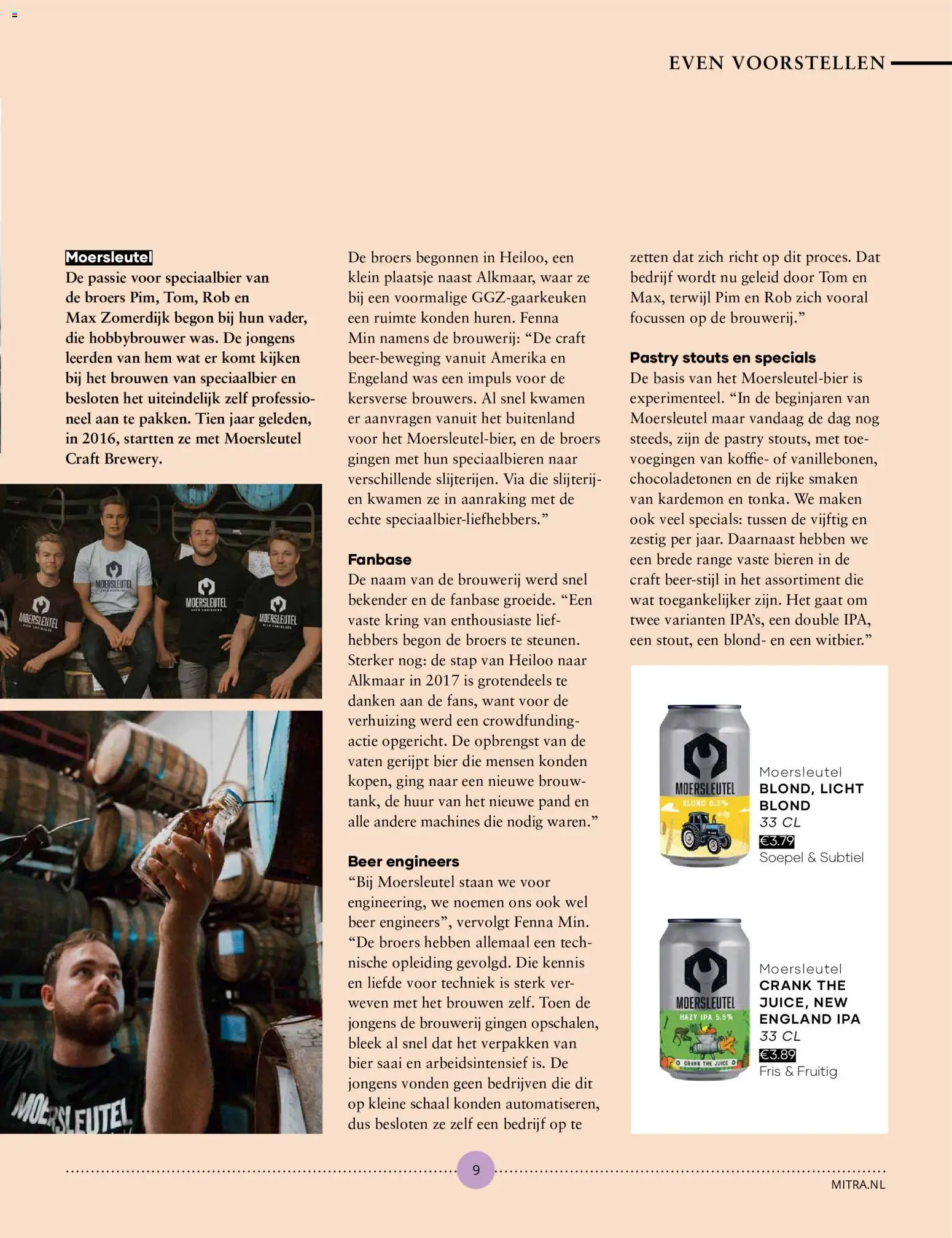 {H1} | Pagina: 9 | Producten: Koffie, Bier, Schaal, Was