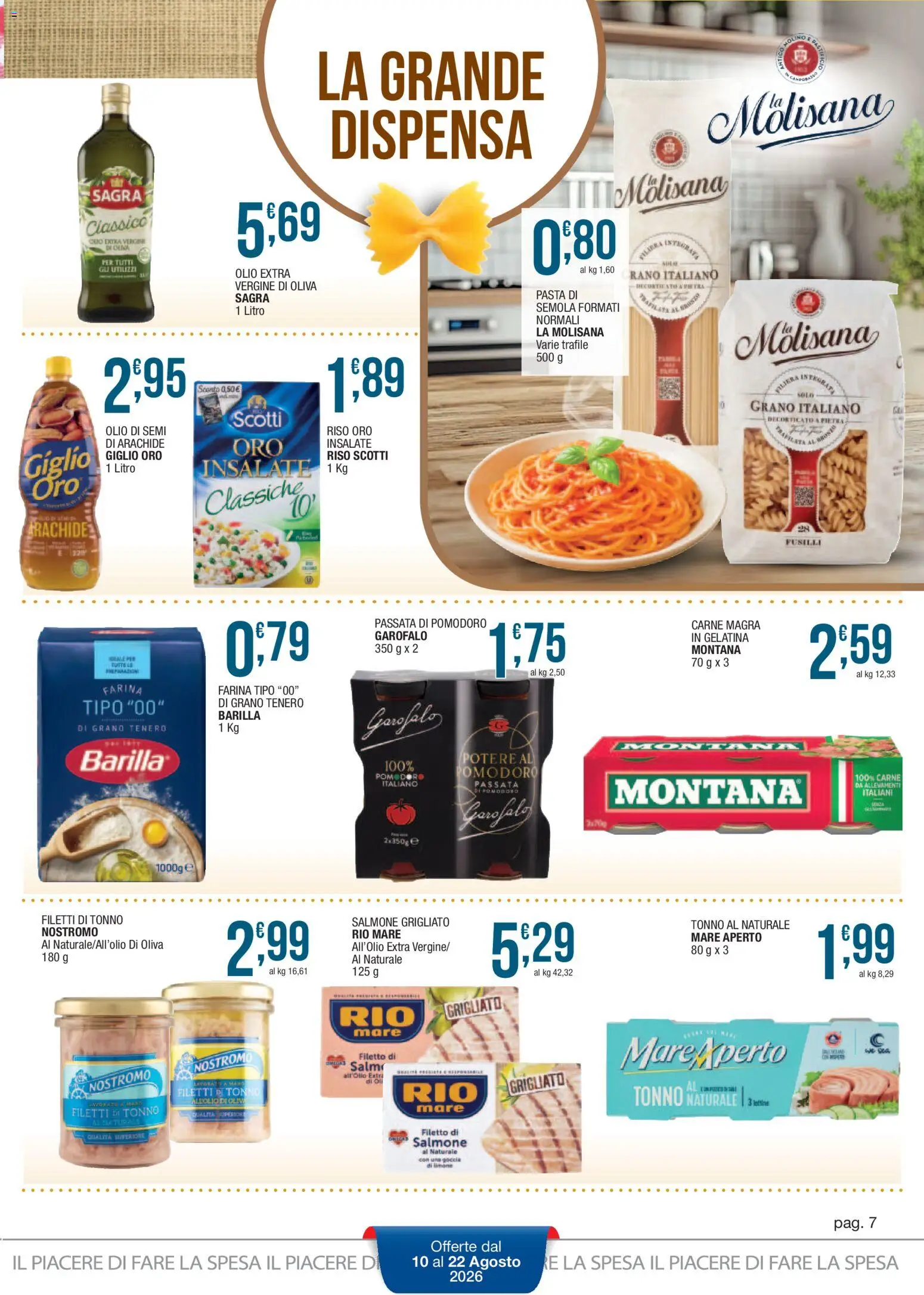 Volantino Sidis del 10/08/2026 | Pagina: 7 | Prodotti: Limone, Olio, Tonno, Farina tipo 00