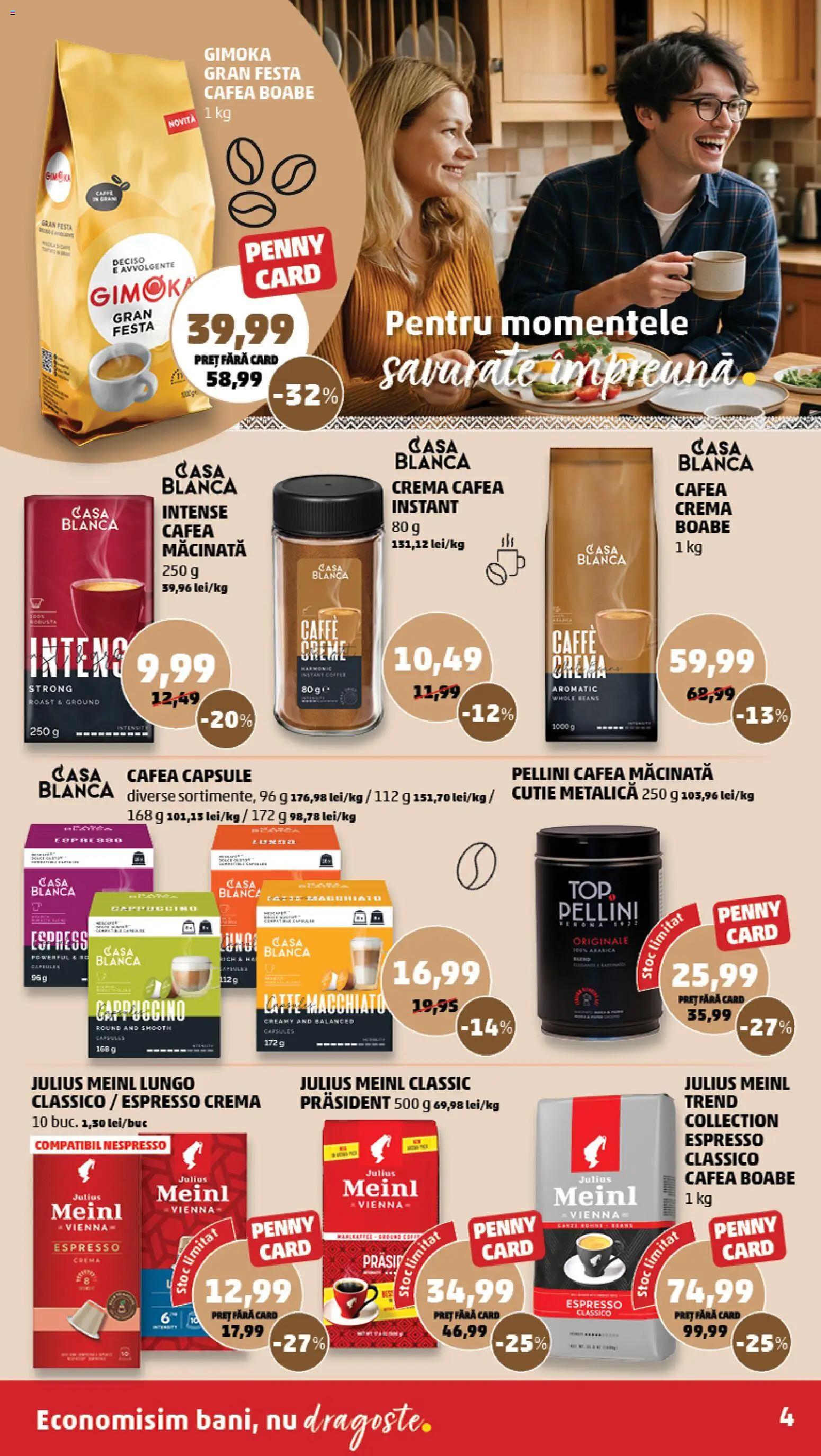 Noul catalog PENNY – valabil de la 23.09.2026 | Pagină: 4 | Produse: Cafea macinata, Cutie, Cremă, Cafea