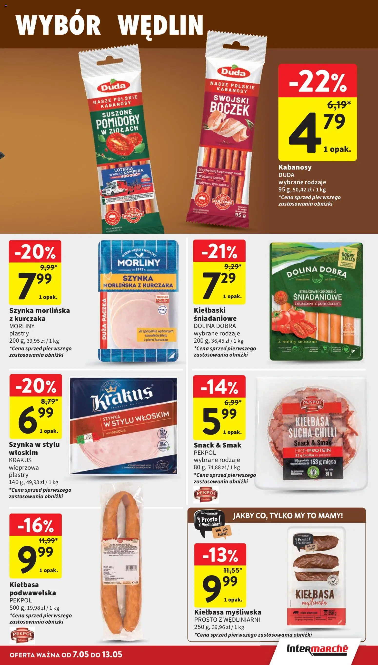 Intermarche gazetka od 07.05.2026 | Strona: 19 | Produkty: Piersi, Mięso, Myśliwska, Suszone pomidory