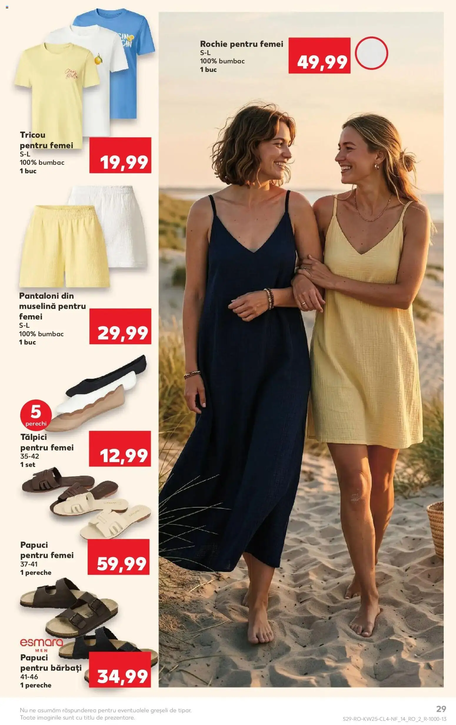 Noul catalog Kaufland – valabil de la 17.06.2026 | Pagină: 29 | Produse: Tălpici, Tricou, Pantaloni, Papuci