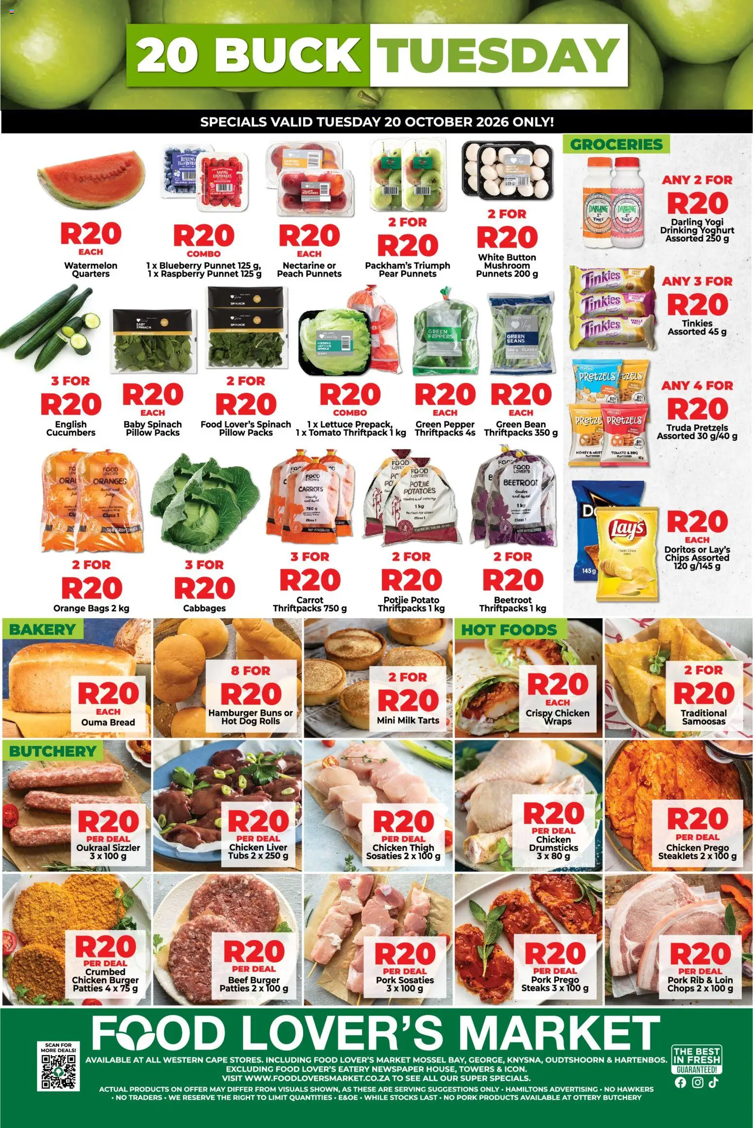 New Food Lover's Market catalogue – valid from 20/10/2026 | Page: 1 | Products: Liver, Pillow, Bread, Pork