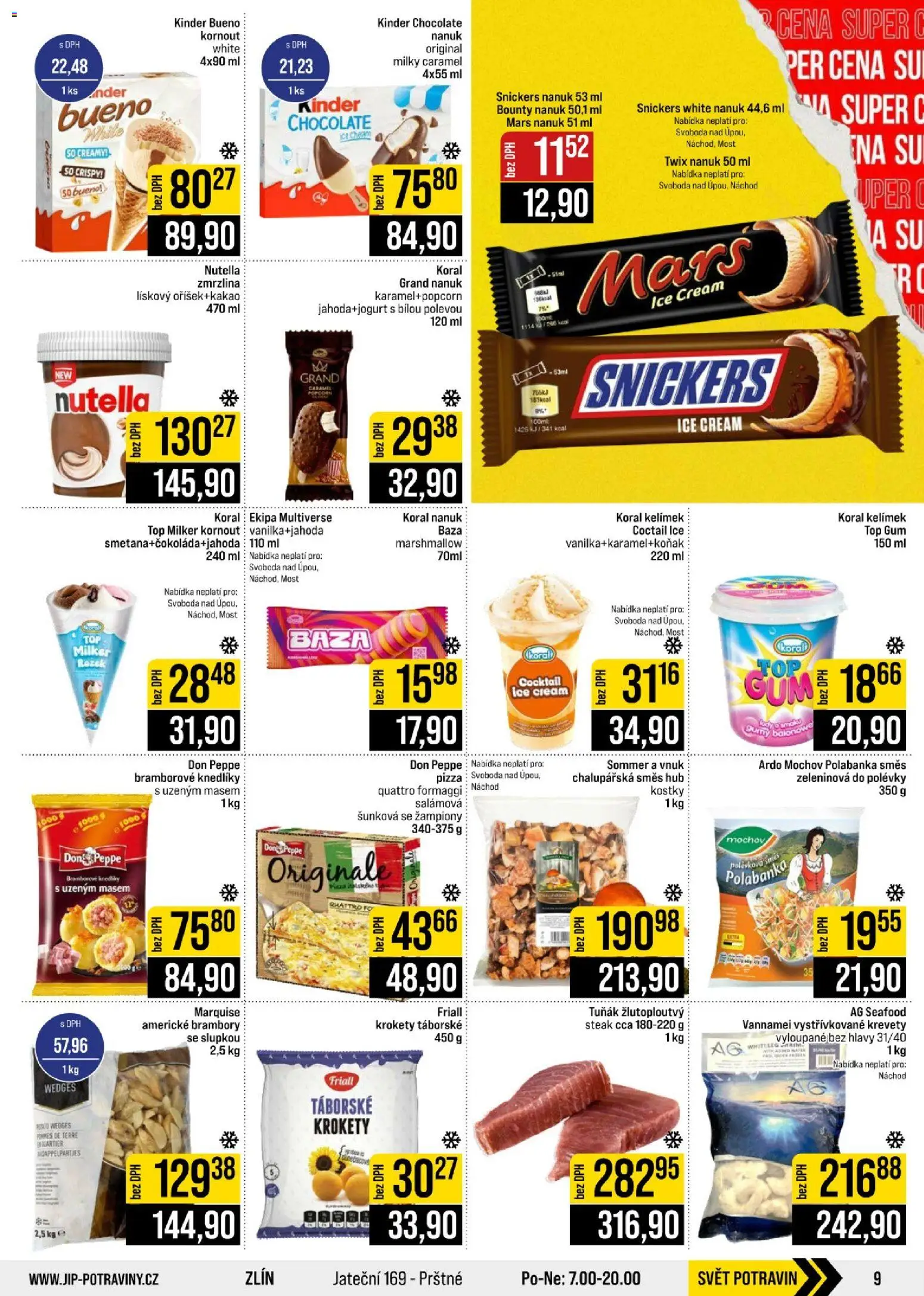 Jip leták - Cash & Carry od 26.08.2026 | Strana: 9 | Produkty: Marshmallow, Žampiony, Twix, Snickers