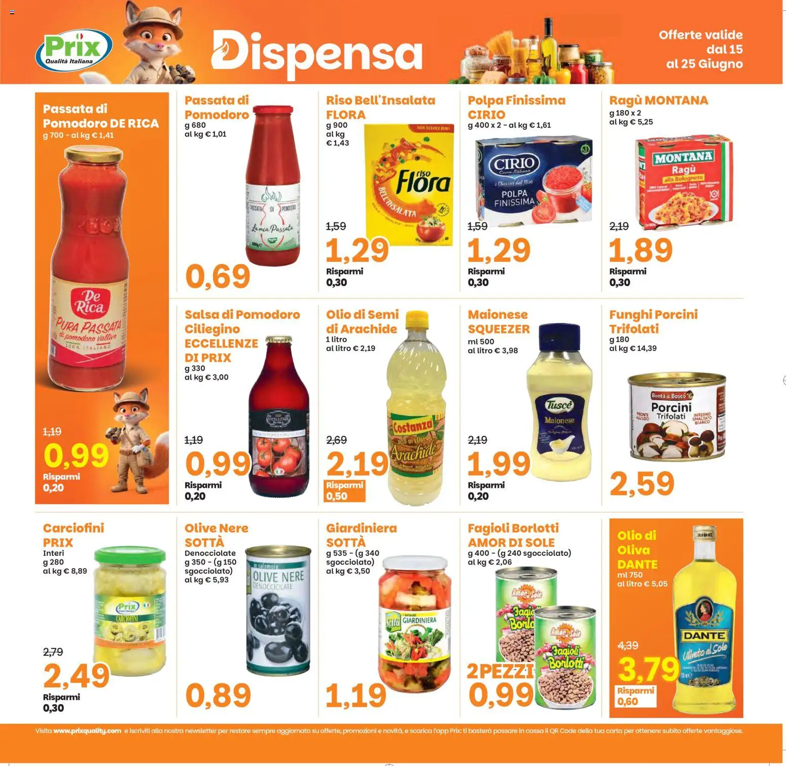 Volantino Prix del 15.06.2026 | Pagina: 11 | Prodotti: Salsa, Sale, Pomodoro, Ragú